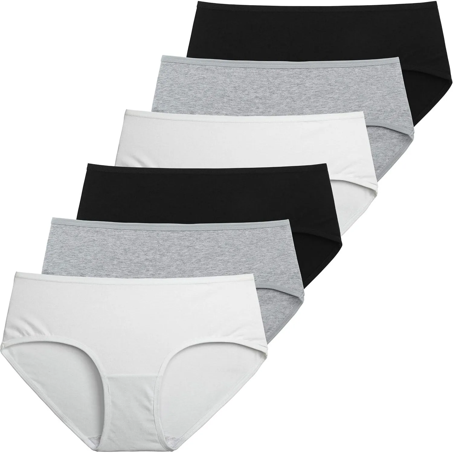 INNERSY Unterhosen Damen Baumwolle Atmungsaktive Hipster Unterwäsche 6 Pack