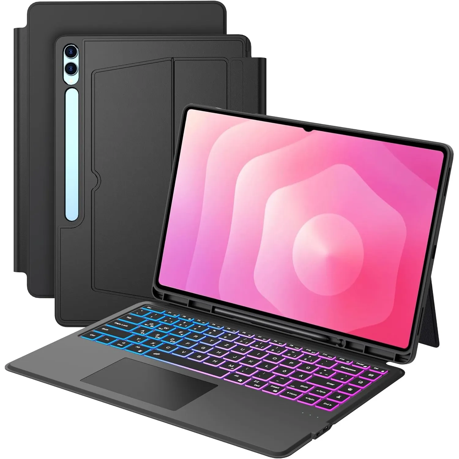 für Samsung Galaxy Tab S11 Ultra 2025/S10 Ultra/S9 Ultra/S8 Ultra 14.6 Zoll Hülle mit Tastatur: Deutsches QWERTZ-Layout…