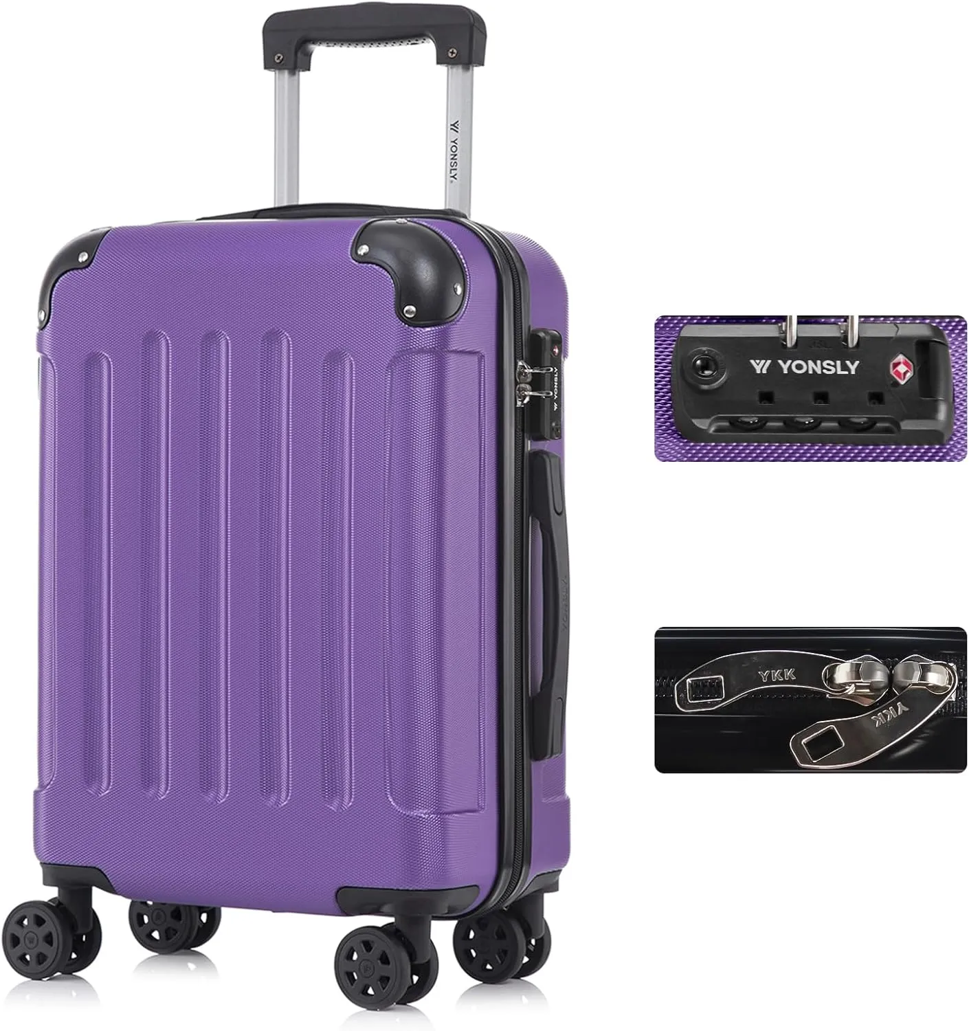 Premium Reisekoffer TSA-Schloss,YKK-Reißverschluss Hartschalen-Koffer Trolley Kabinenkoffer Rollkoffer Suitcase Handgep…
