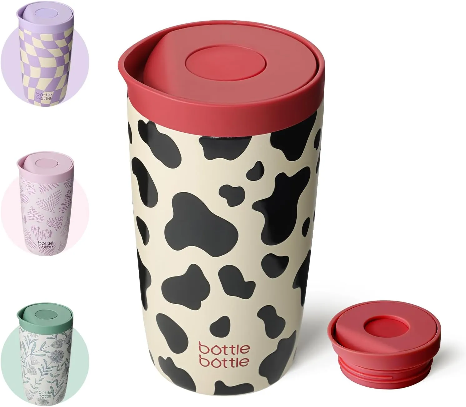 BOTTLE BOTTLE Thermal Mug 350 ml for Coffee or Tea, Leak-Proof and Easy Quick Press Closure, Insulated Travel Mug Class…