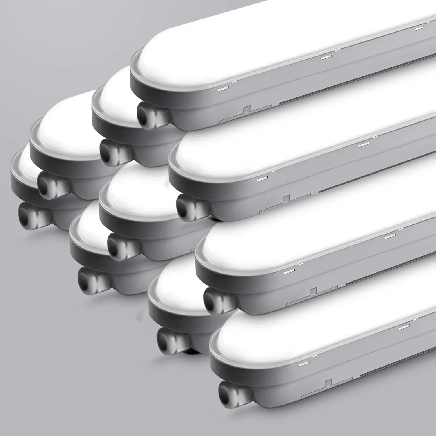 TONFFI 10 Stück Feuchtraumleuchte LED 150CM, 60W 7500LM Feuchtraumlampe, 6000K Kaltweiß Röhrenlampe Komplett, Verknüpfb…
