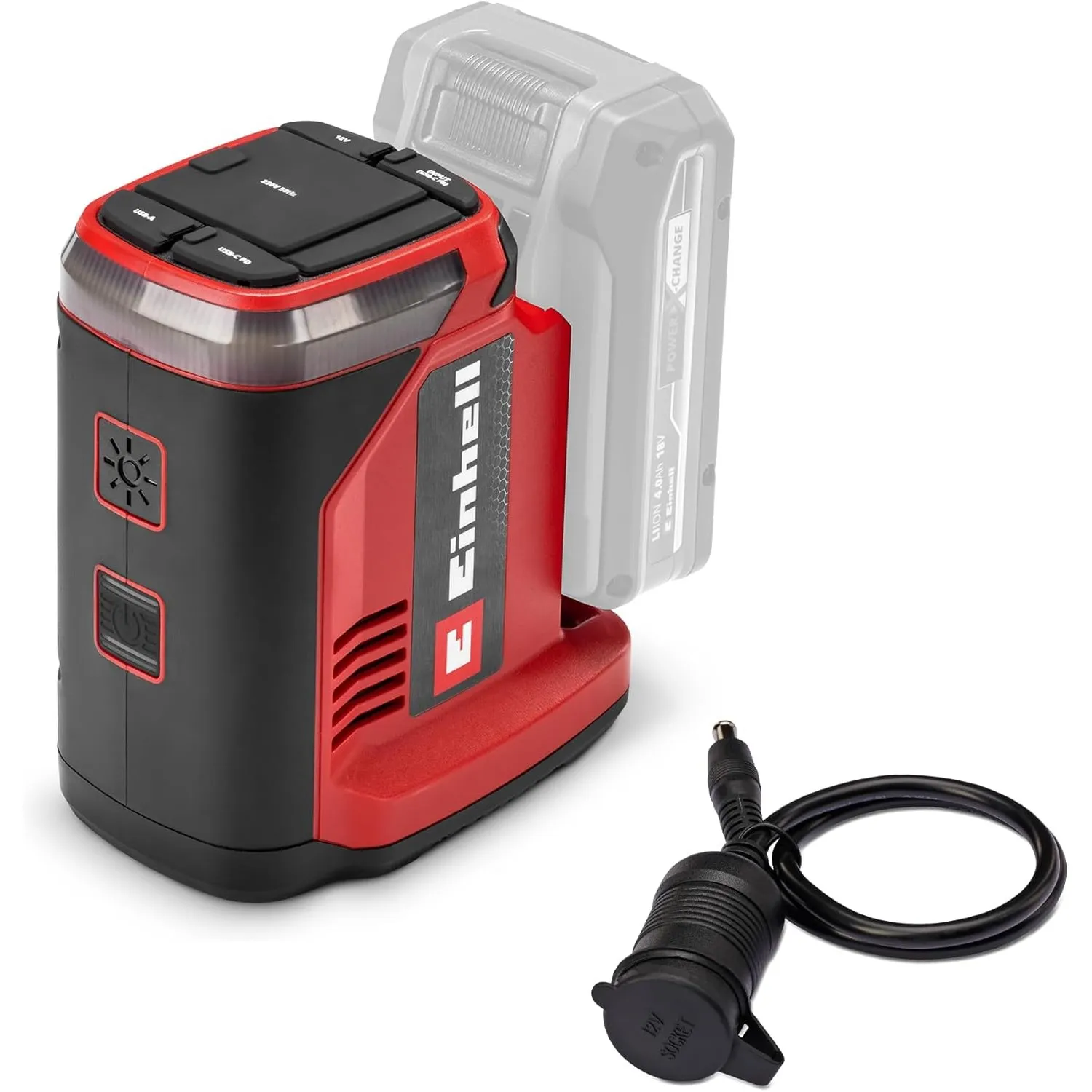Einhell Akku-Energiestation TE-ES 18/150/1 Li-C-Solo Power X-Change (18 V, Wechselrichter, 230-V- & 12-V-Anschluss, USB…