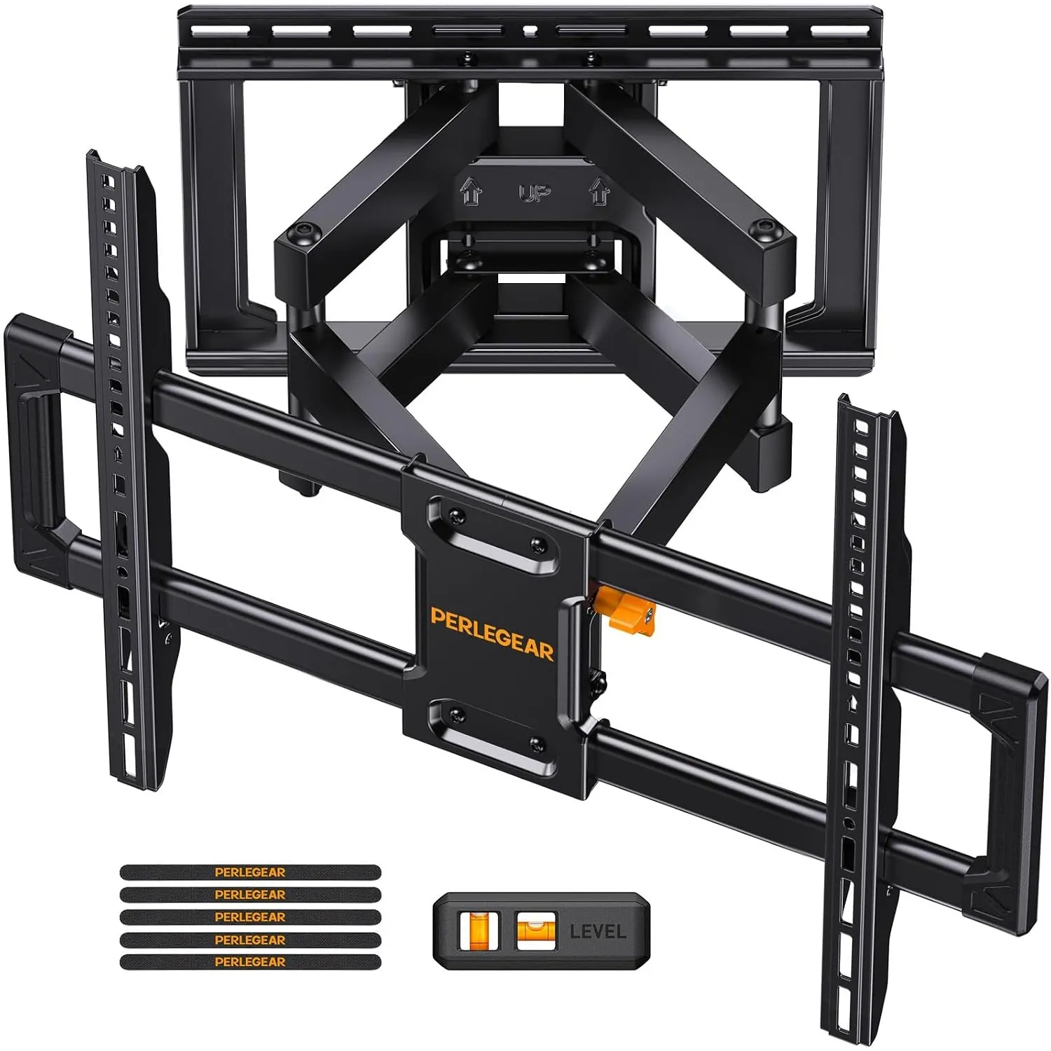 Perlegear TV Wandhalterung für 42-90" TV, 68kg, TV Halterung VESA 600x400 | Schwenkbar, Ausziehbar, Werkzeuglose Neigun…
