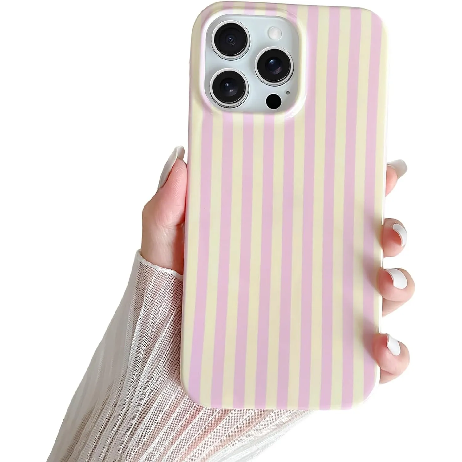 Kompatibel mit iPhone 13 Pro Hülle, Süßes Striped Handyhülle, Weiches TPU, Schlanke, Stoßfeste Telefonabdeckung für Fra…
