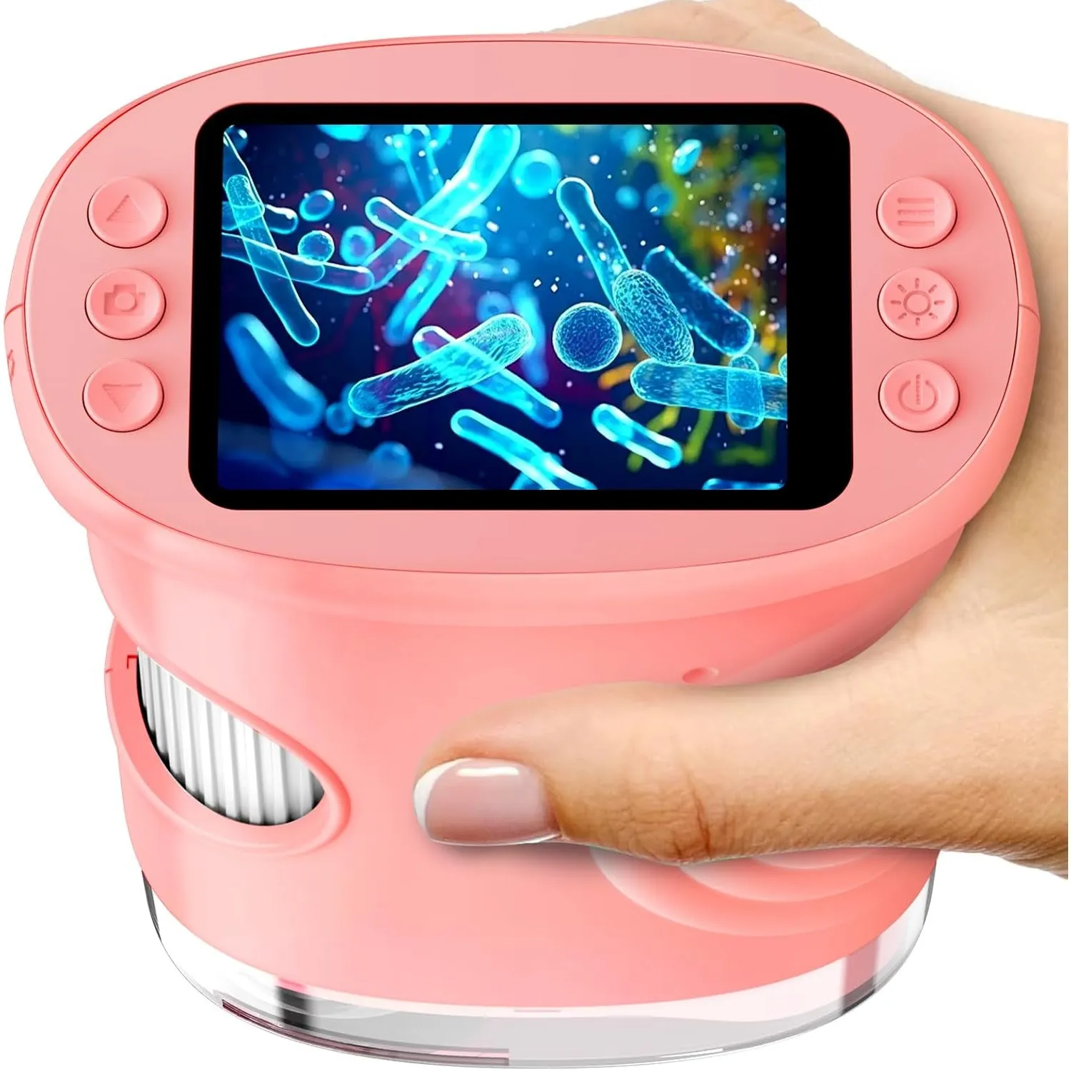 Ashfly Handy Digital Mikroskop für Kinder, 1080P HD 2.0" Bildschirm Taschenmikroskop, Microscope LED Lights -Anschluss …