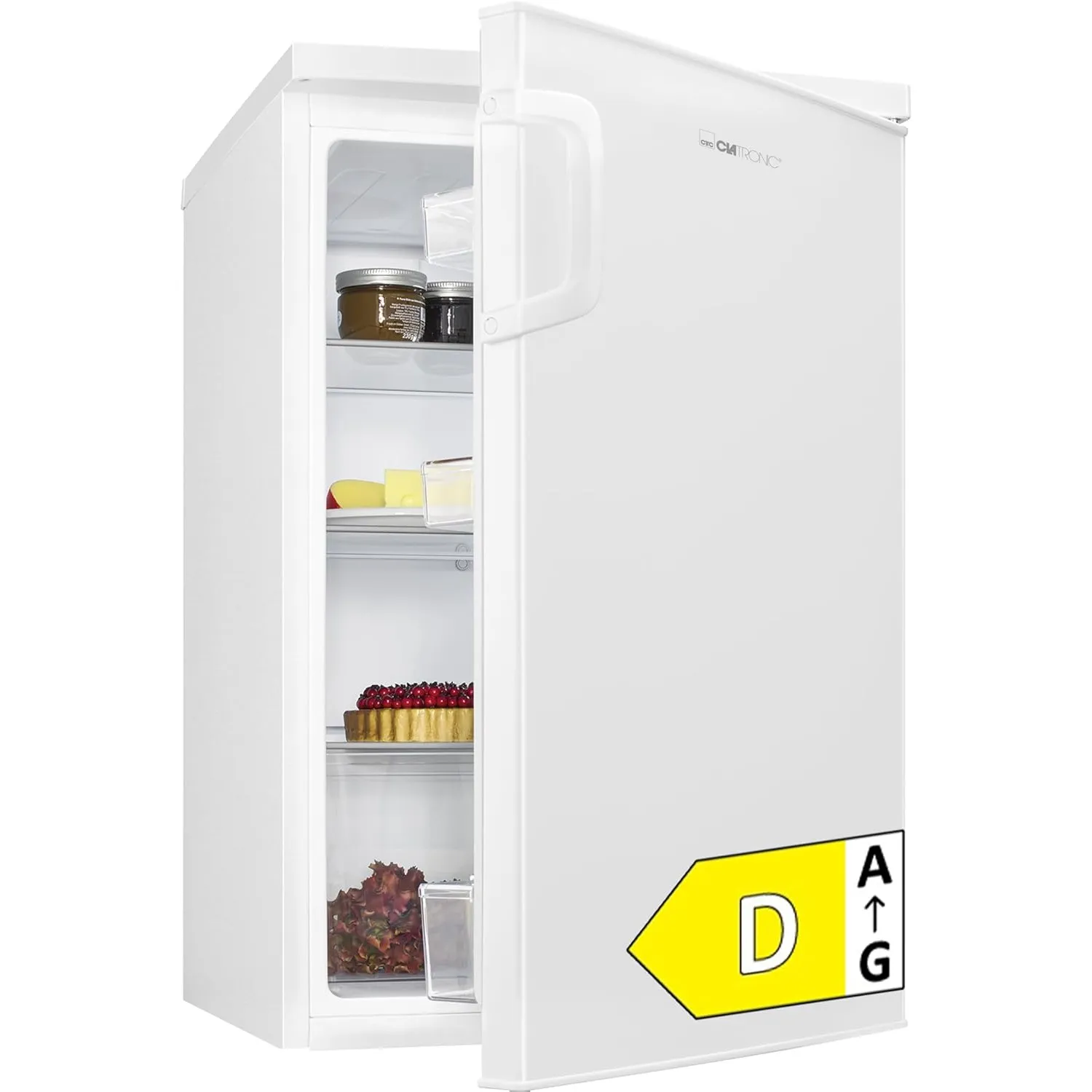 Clatronic® Kühlschrank ohne Gefrierfach | Energieklasse D | 84,5cm | Vollraumkühlschrank | leise 39dB | Türanschlag wec…