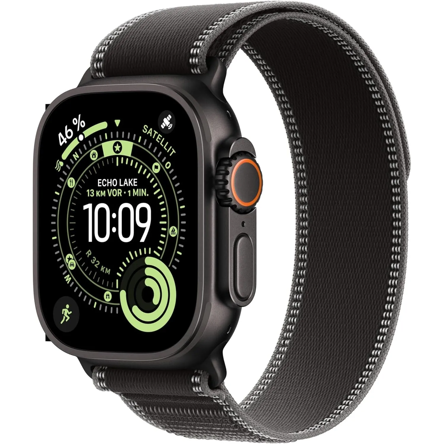 Apple Watch Ultra 3 GPS + Cellular 49 mm Premium Smartwatch für Lauftraining und Kombinationssport mit robustem Titange…
