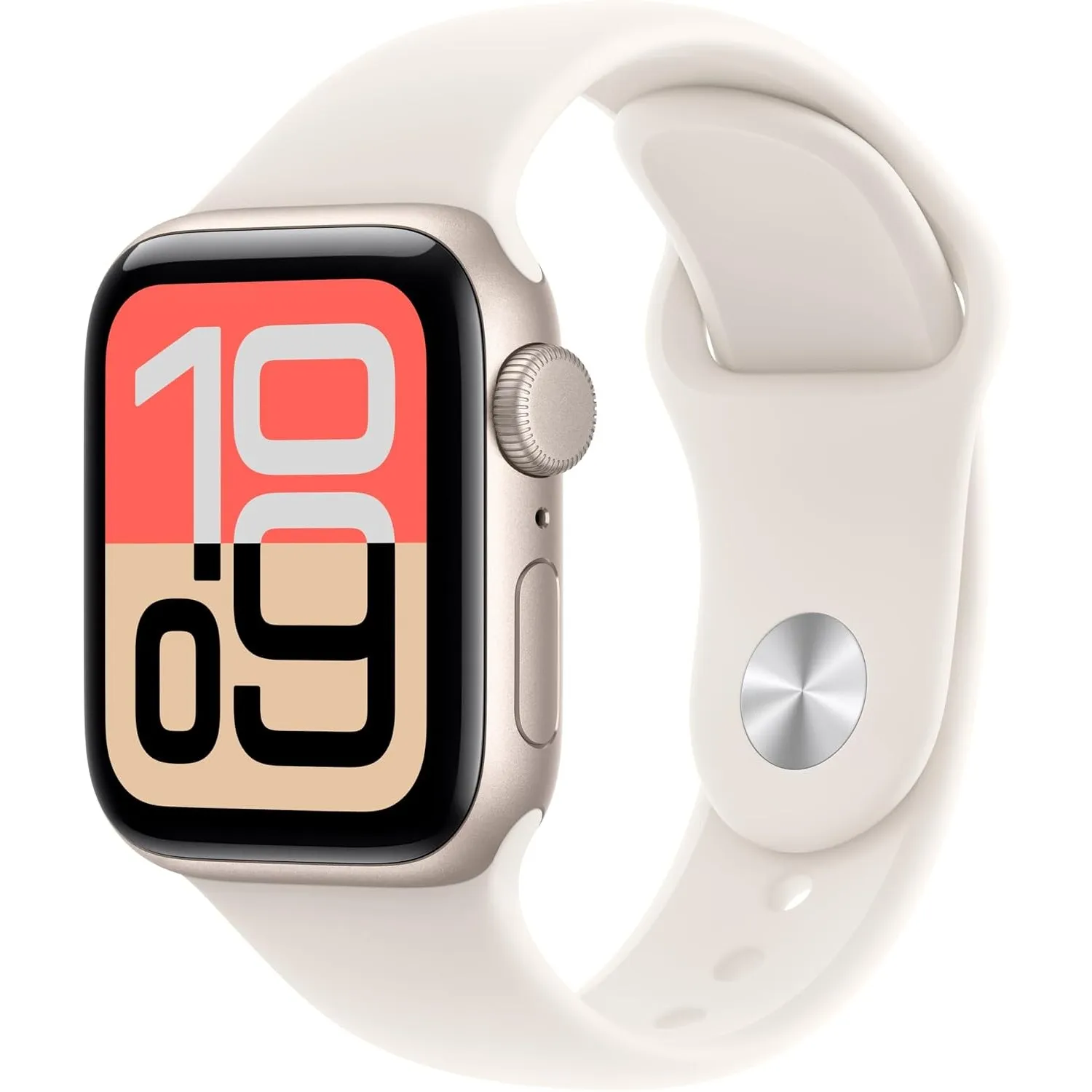 Apple Watch SE 3 GPS 40 mm Smartwatch mit Aluminiumgehäuse in Polarstern und Sportarmband in Polarstern (M/L). Fitness‑…