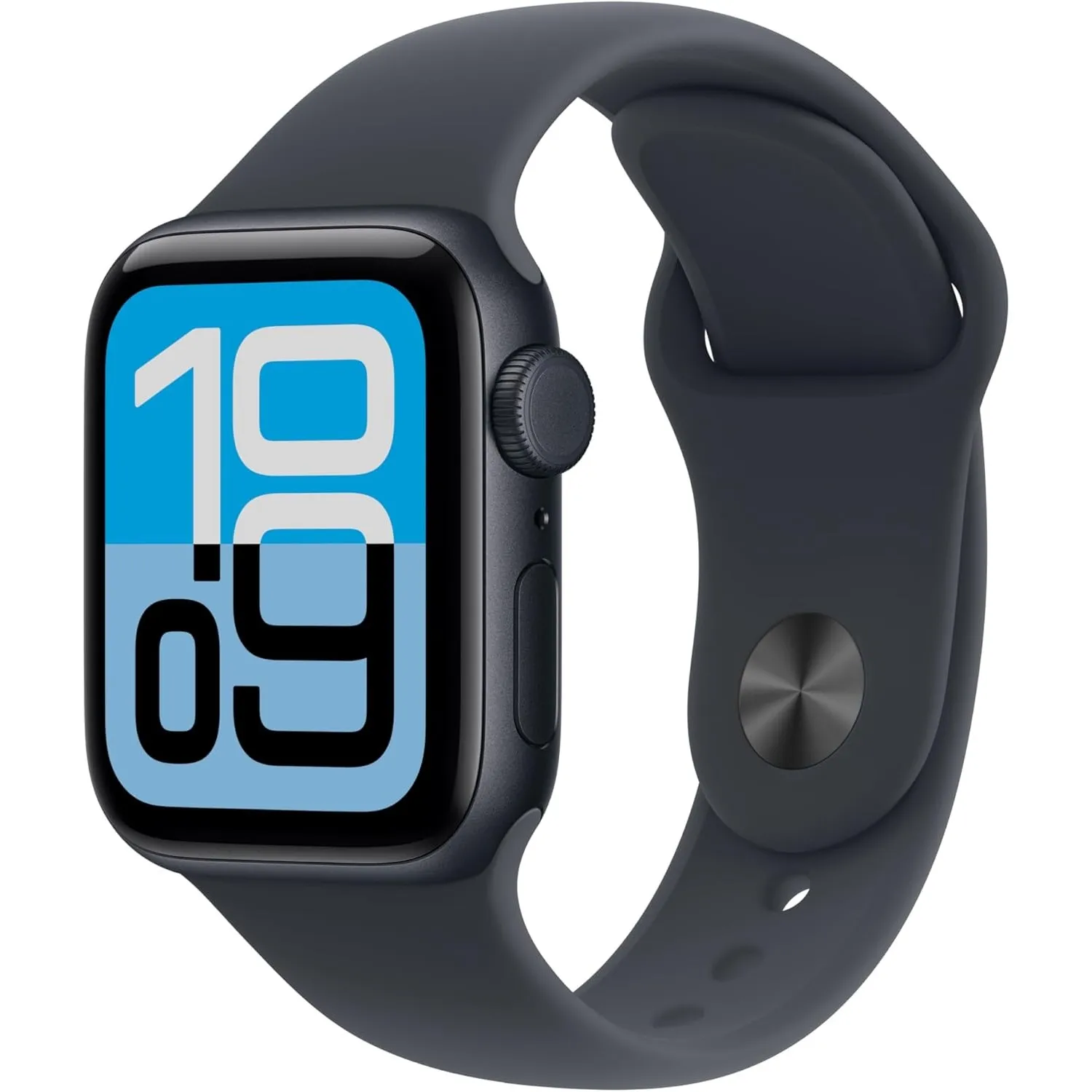 Apple Watch SE 3 GPS + Cellular 40 mm Smartwatch mit Aluminiumgehäuse in Mitternacht und Sportarmband in Mitternacht (S…