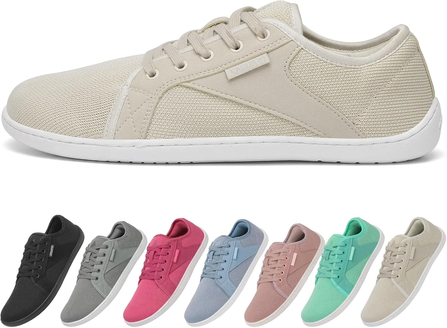 SAGUARO Unisex Knit Barfußschuhe mit Breiter Zehenbox und Zero-Drop Solhe, Luck Ⅰ, Gr. 36-48