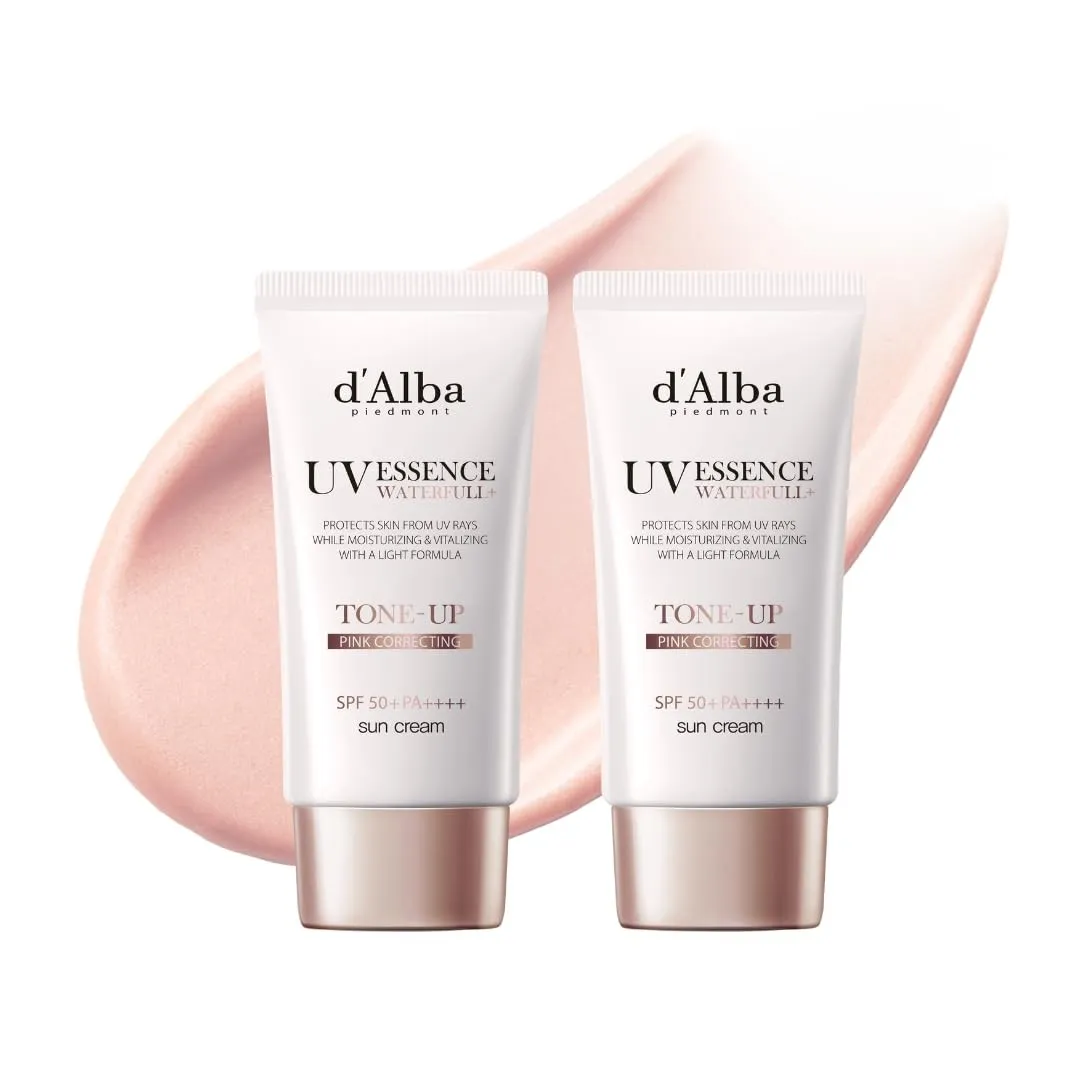 d'alba Piedmont Weißer Trüffel Waterfull Pink Tone-up Sonnencreme (50ml x2)