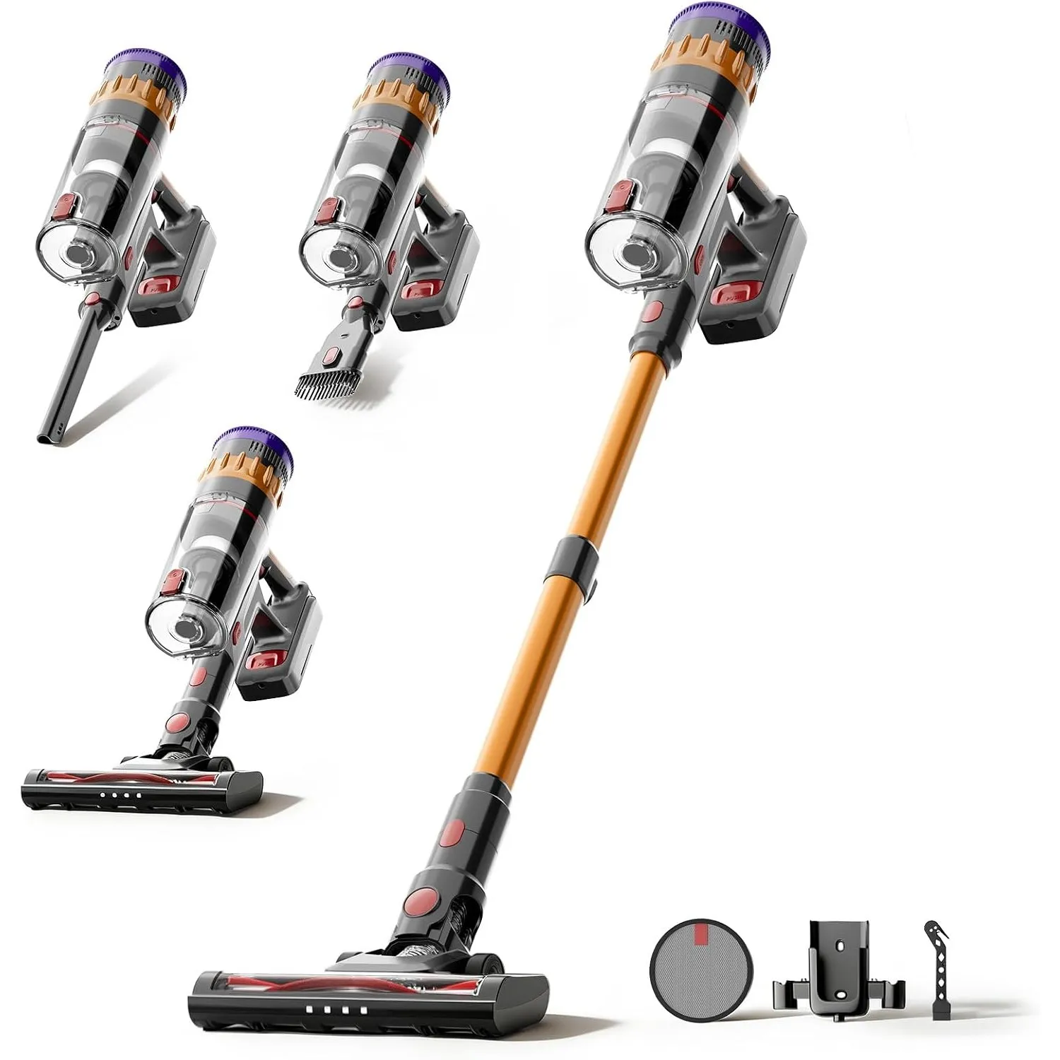 Lefant Akku Staubsauger 40KPa/450W/42Min für Tierhaare/Teppiche/Hartböden