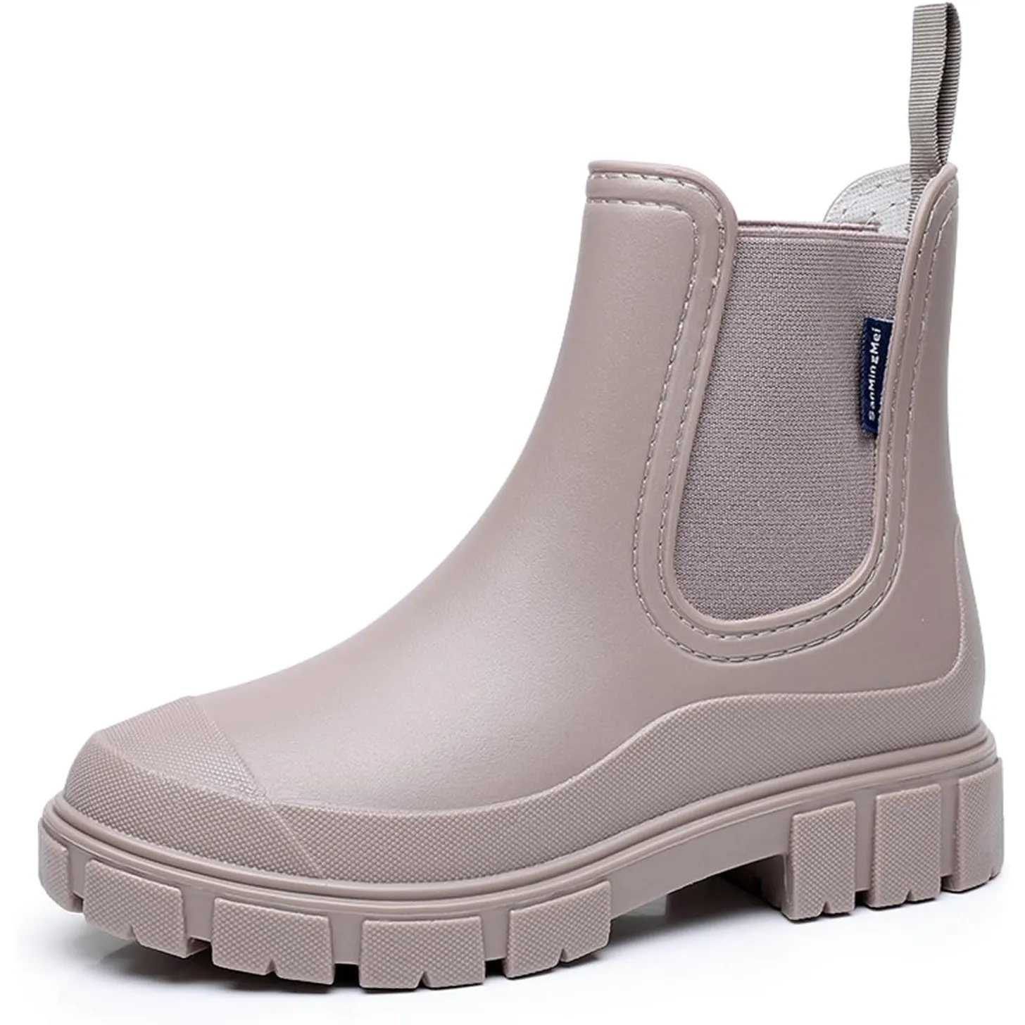 DRECAGE Gummistiefel Damen Wasserdicht Stiefel Damen Halbhoch Ankle Chelsea Boots Stylisch Stiefeletten mit Rutschfest …