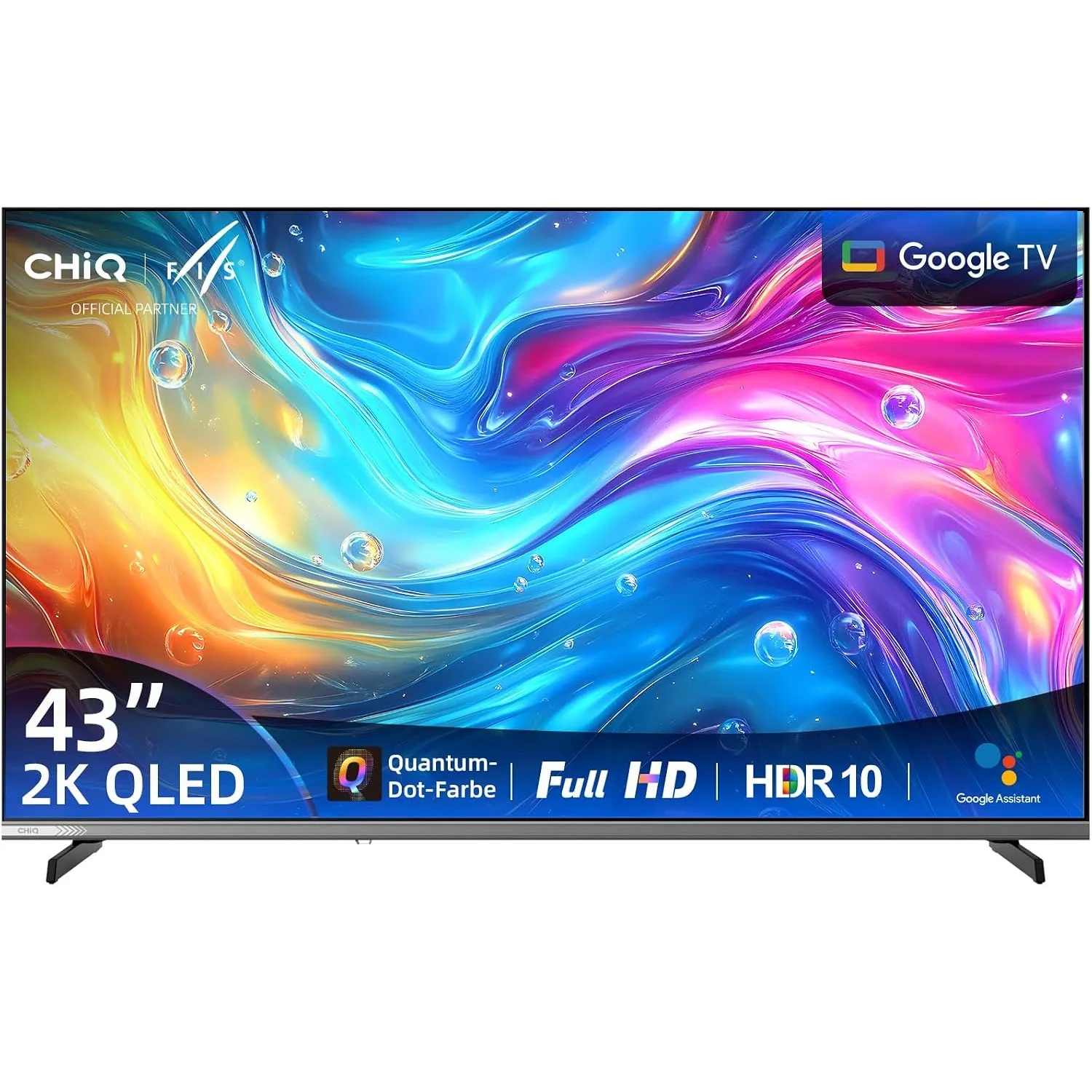 CHiQ L43QST 43 Zoll Full HD QLED Google TV mit HDR10 & Dolby Audio