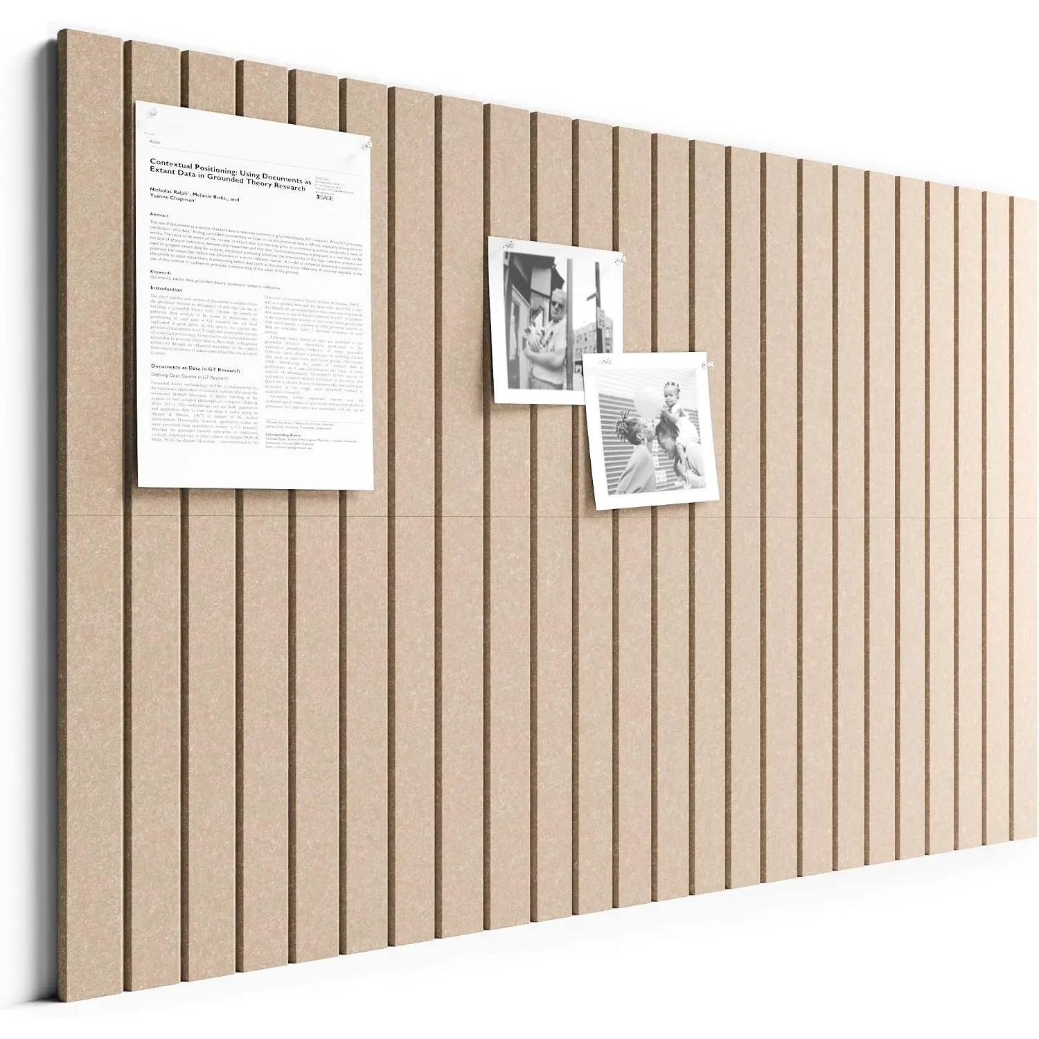 Bumusty Große Filz Pinnwand 90 x 60 cm, 6er-Pack, Taupe