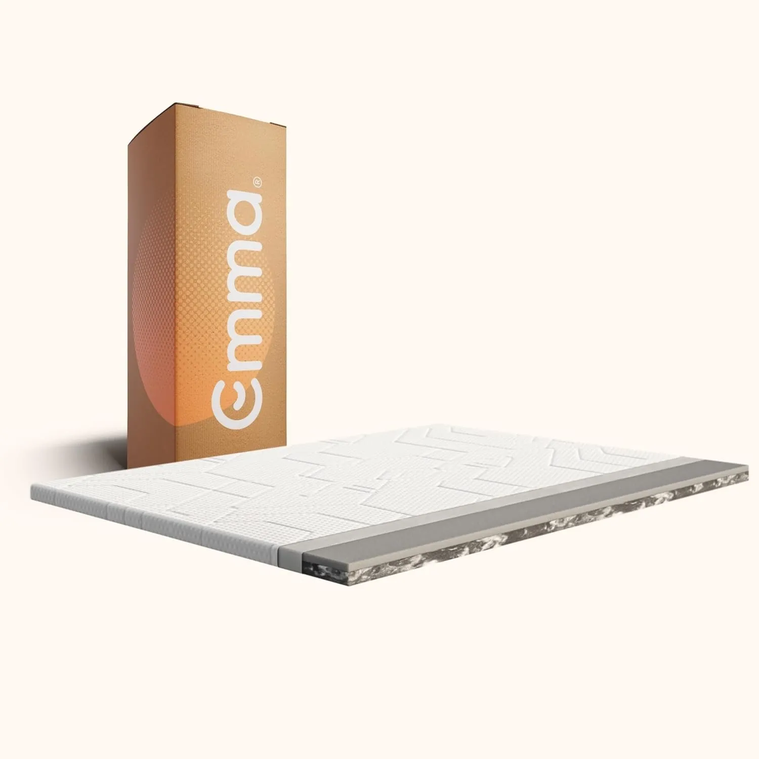 Emma Premium Plus Topper Kühlender Bezug 180x200 | Kühlender Matratzentopper | 9 cm Höhe | Atmungsaktiv & Temperaturreg…