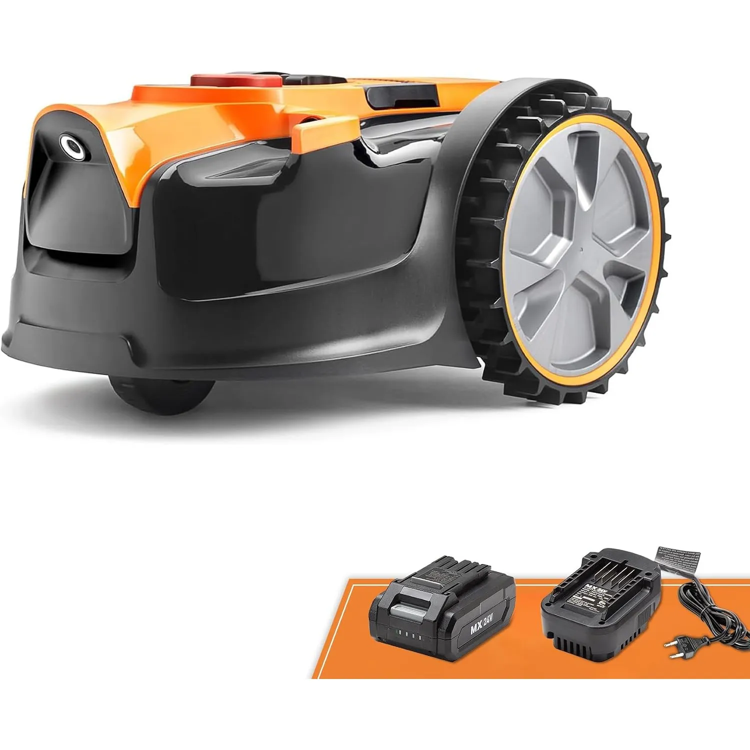 Lawnmaster OcuMow® Mähroboter kabellos 80 ㎡ Rasenmäher Roboter mit 2Ah Akku Kompaktmodell Einsteiger-Modell ohne Begren…