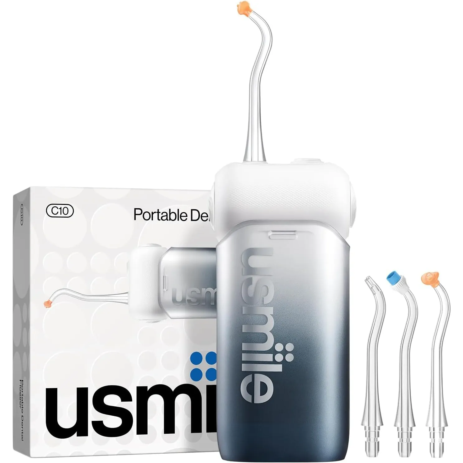 usmile C10 Tragbare Munddusche – 95 Tage Akkulaufzeit, 4 Reinigungsmodi, 180 ml Tank, IPX7 Wasserdicht, Ideal für Reise…