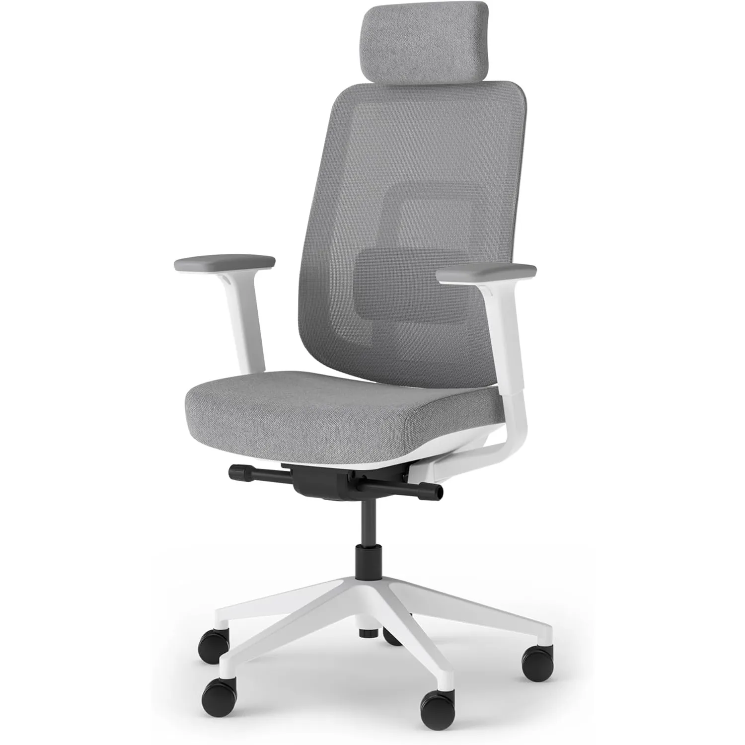 Ergotopia PureBack ergonomischer Bürostuhl – Schreibtischstuhl ergonomisch mit Kopfstütze, 4D-Armlehnen & Synchronmecha…