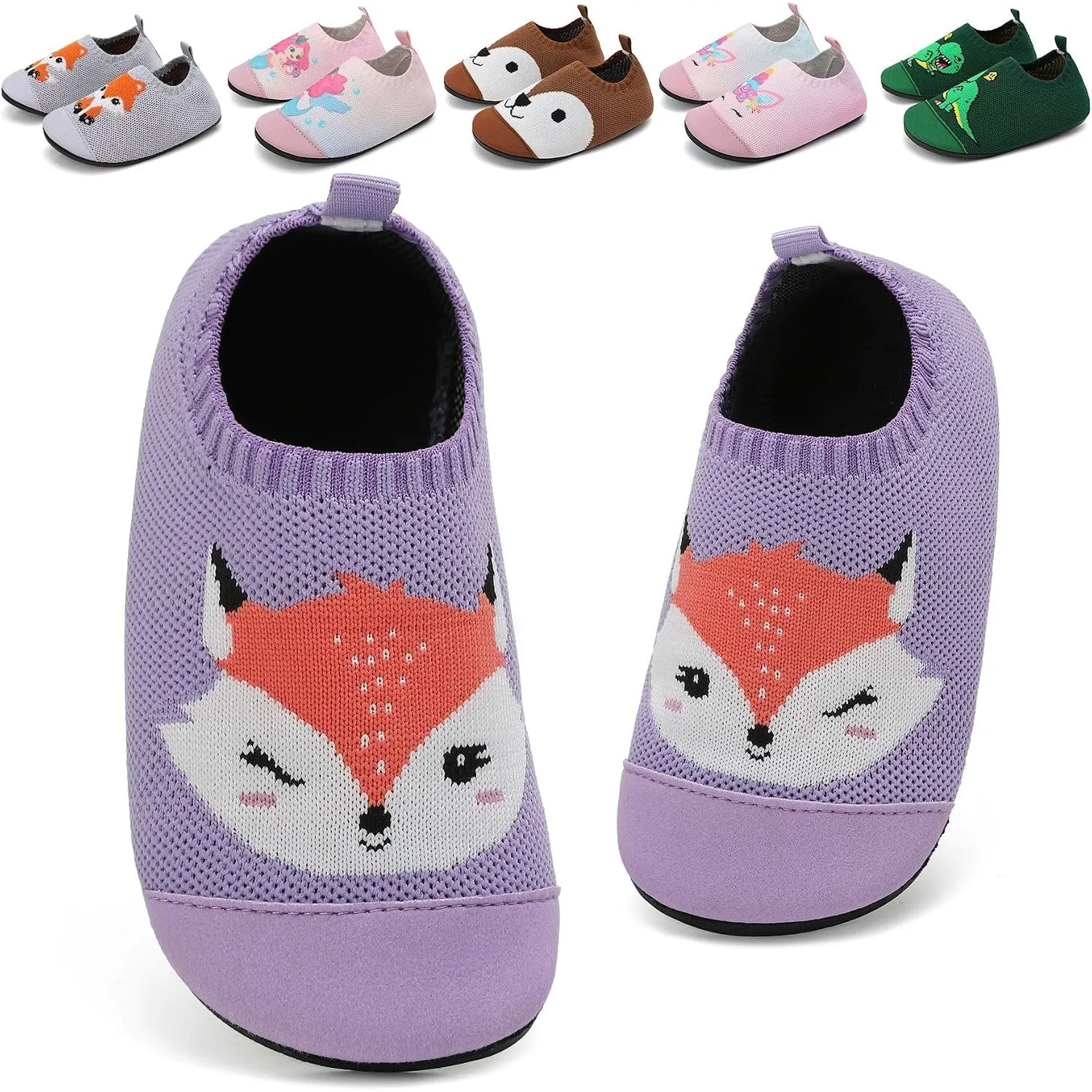 VOLHAL Hausschuhe Kinder Junge Mädchen Barfussschuhe Pantoffeln Lauflernschuhe Rutschfest Kindergarten für Atmung sakti…