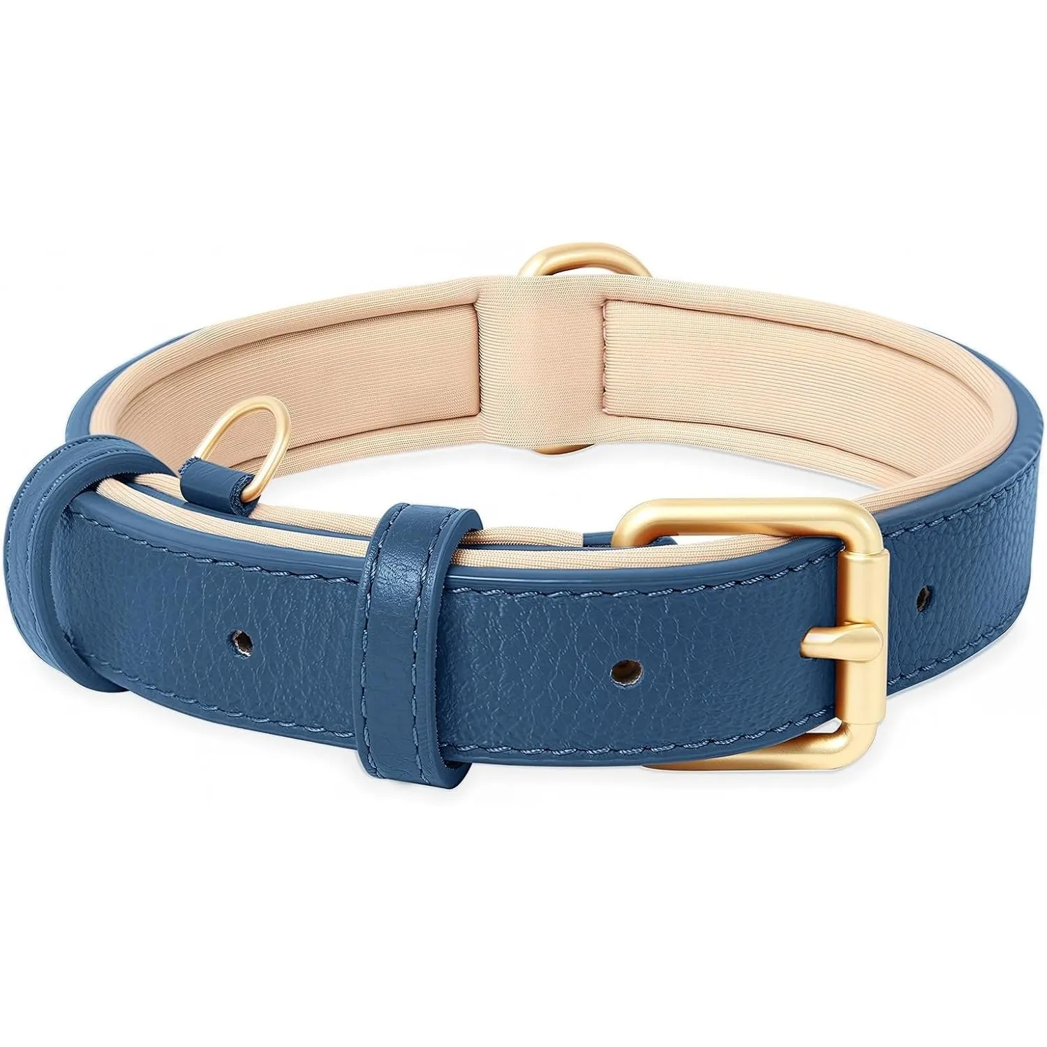 HEELE Hundehalsband Leder Hundehalsband mit Gepolstert und Echtes Leder, Verstellbar, Halsband für Große Hunde, Königsb…