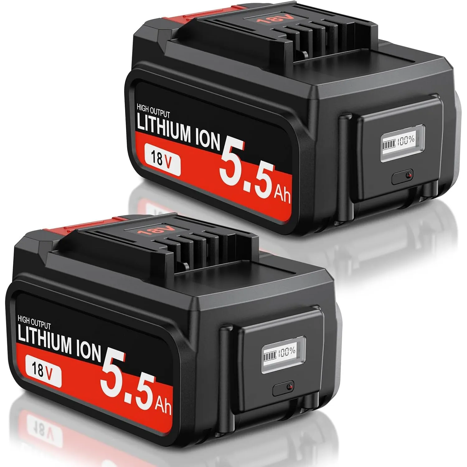 2 Stück 5,5Ah Ersatz akku für Einhell18V Akku mit LED-Leistungsanzeige