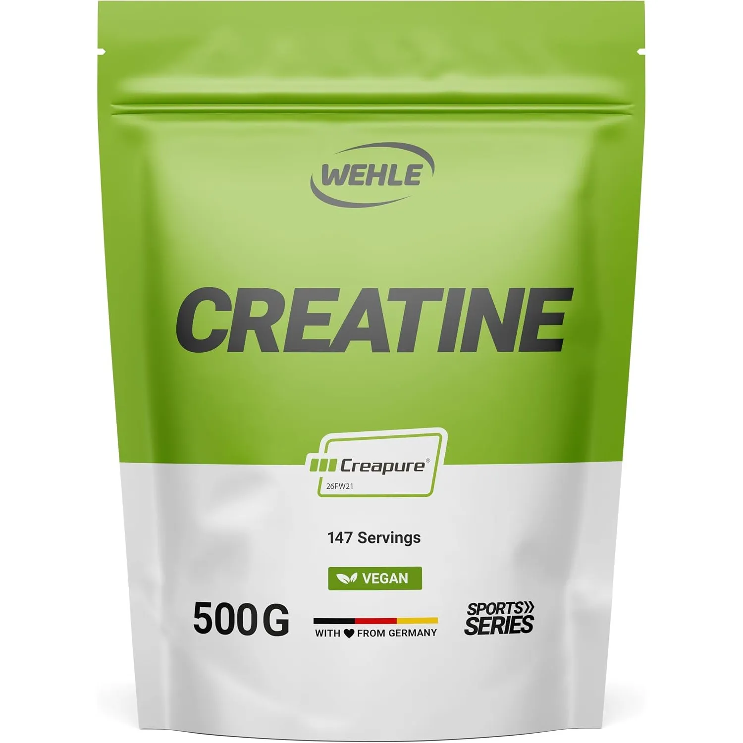 Creapure Creatine Monohydrat Pulver – 500g (0,5kg) – hochdosiert