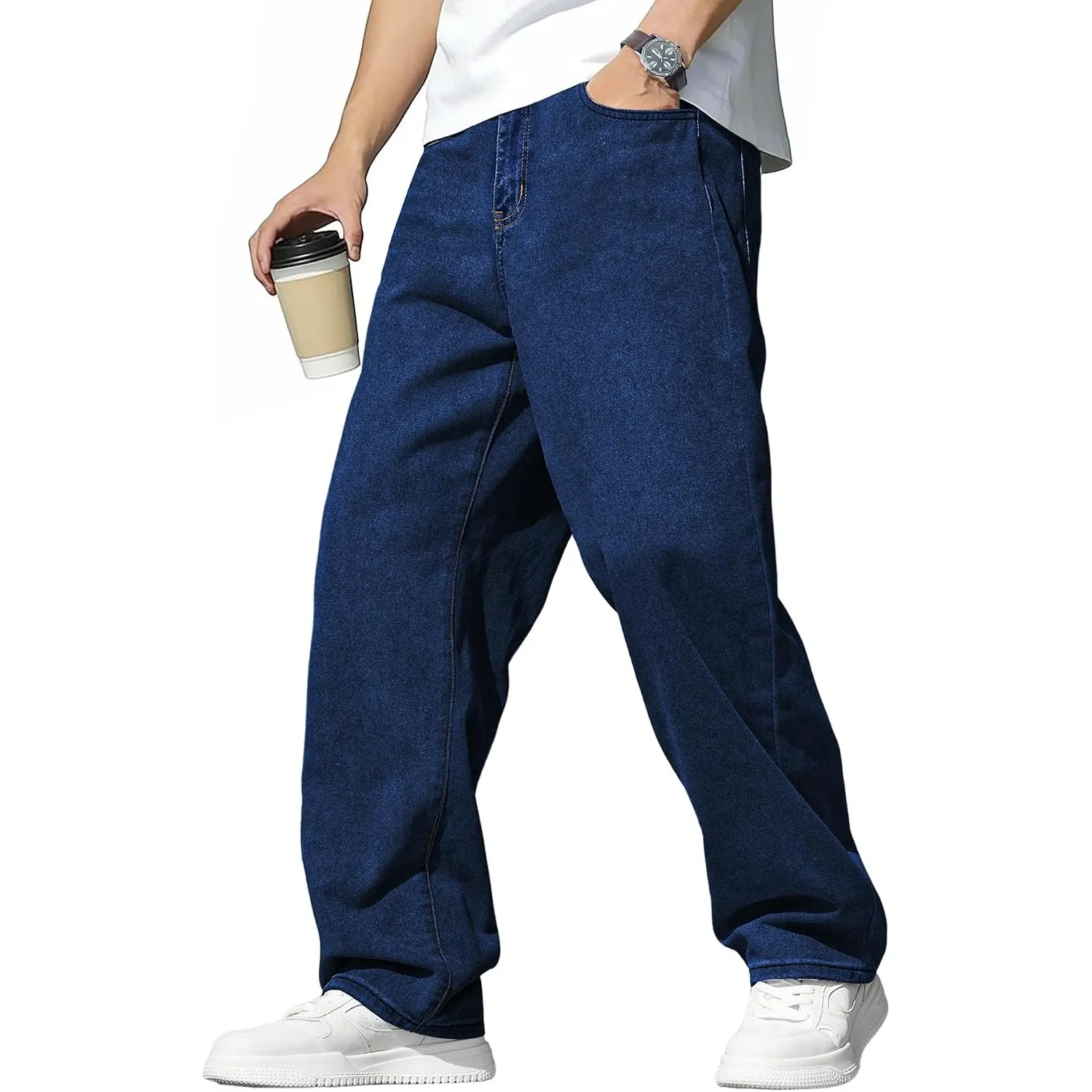 JMIERR Jeans Herren Baggy Stretch Y2K Denim Hose