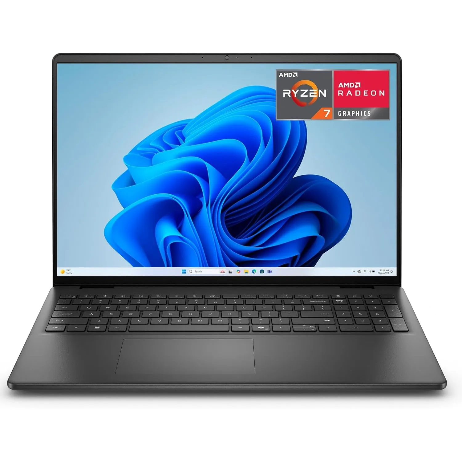 Dell 16 Laptop DC16255 16" 2K IPS Anti-Glare Display, AMD Ryzen 7 250, AMD Radeon Graphics, 16GB RAM, 1TB SSD, Windows …