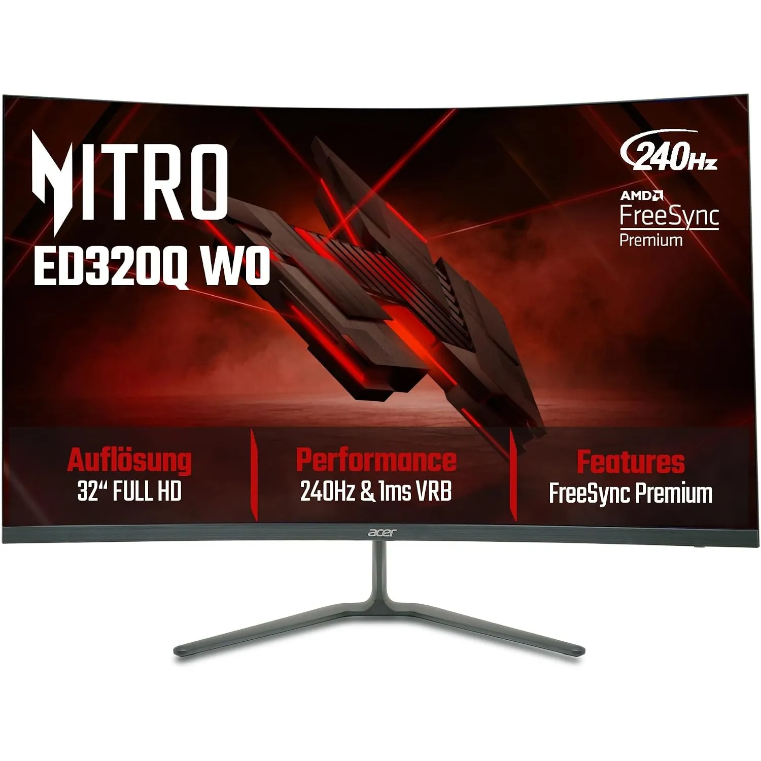 Acer Nitro ED320QW0 Gaming Monitor 32 Zoll (80 cm) Full HD 240Hz