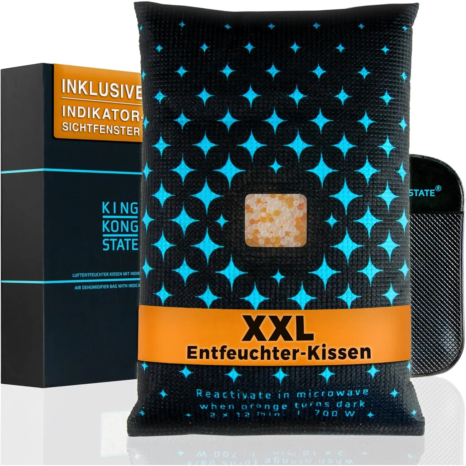 King Kong State Luftentfeuchter für Autos - XXL Entfeuchter-Kissen 1,2kg für beschlagene Autoscheiben - mit Indikator-F…