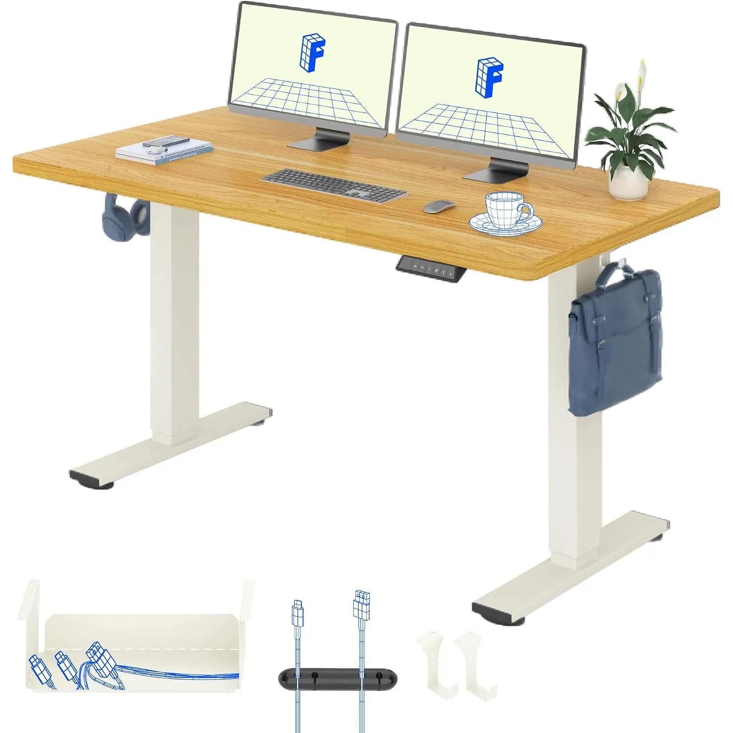 FLEXISPOT Höhenverstellbarer Schreibtisch Basic 160x80cm