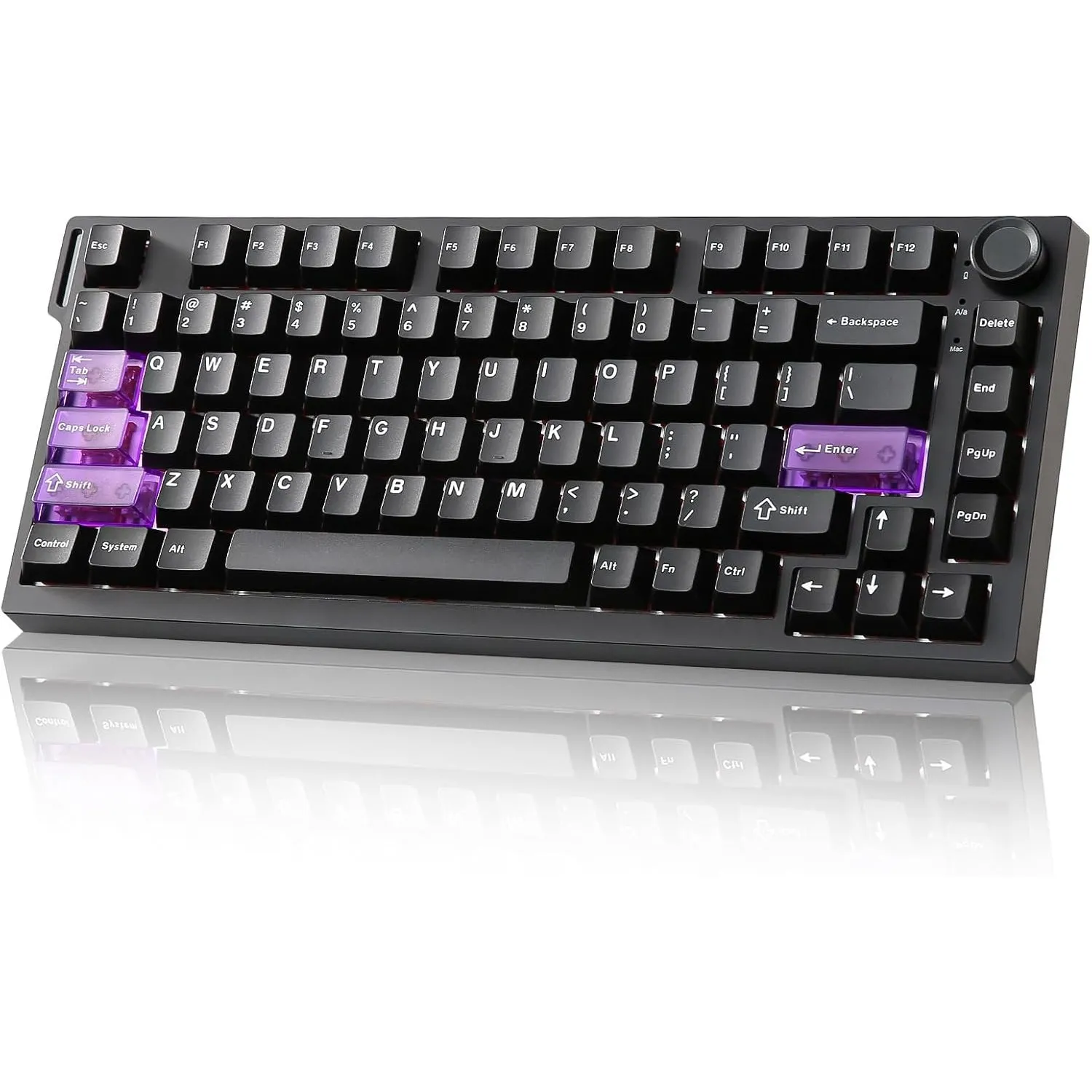 YUNZII RT75 PRO Kabellose Gaming-Tastatur (Schwarz, Magnetic Red Switch) | Hall-Effekt Rapid-Trigger, Doppelte 8KHz Abt…
