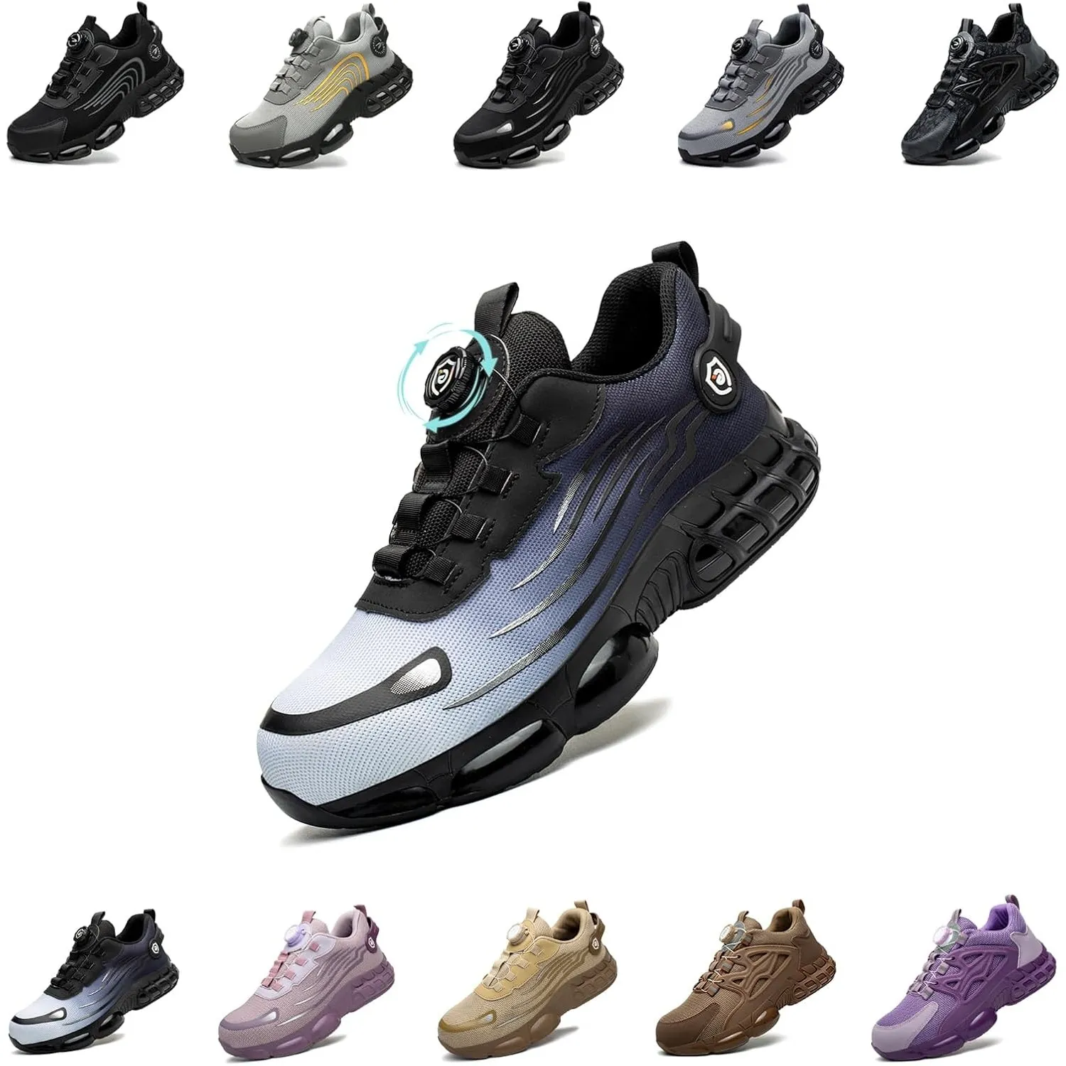 Arbeitsschuhe Herren Damen Sicherheitsschuhe Stahlkappenschuhe Sportlich Atmungsaktiv rutschfeste Safety Shoes 36-46 EU