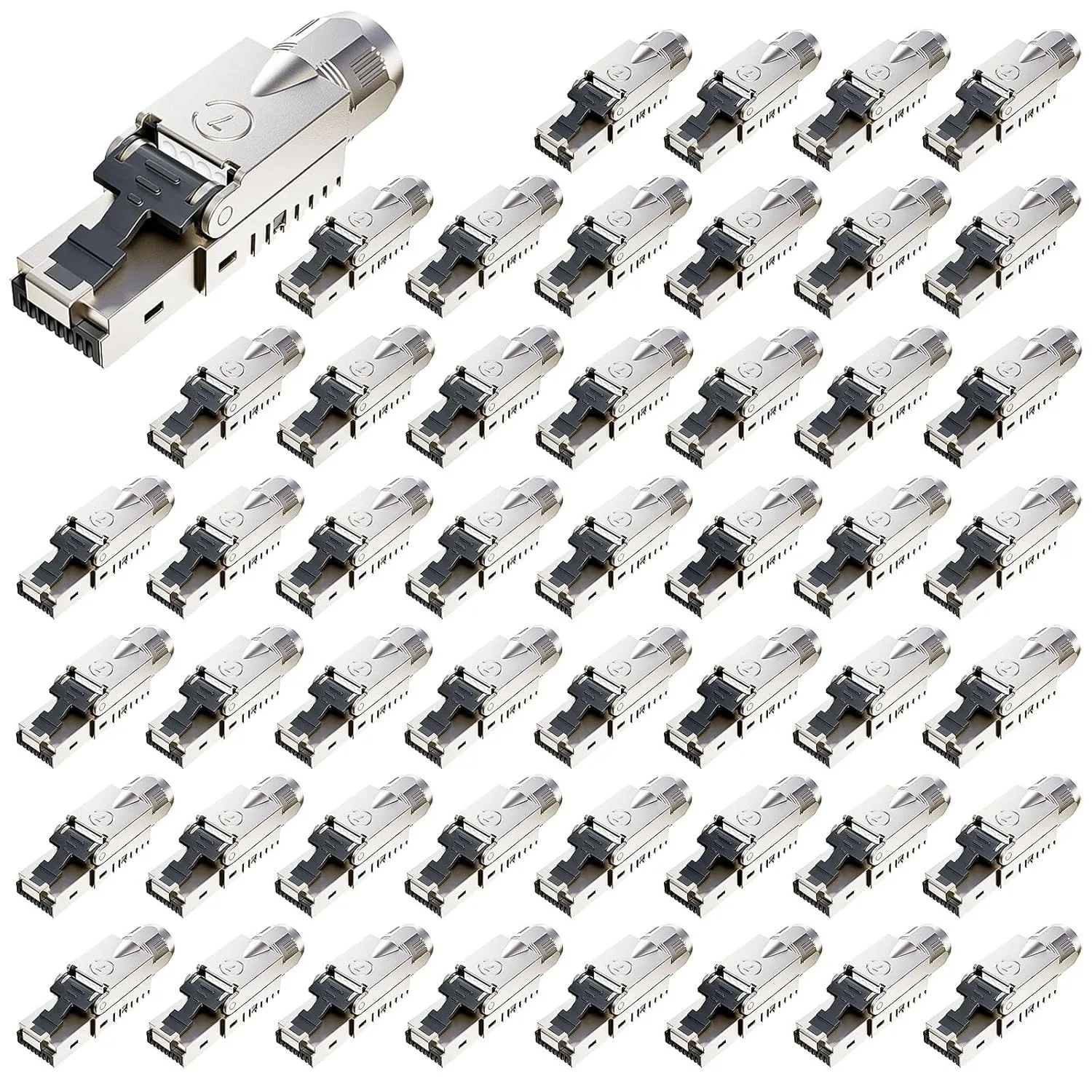 FGB RJ45 CAT7 Netzwerkstecker, 10 Gbit/s 600 MHz, 50 Stück