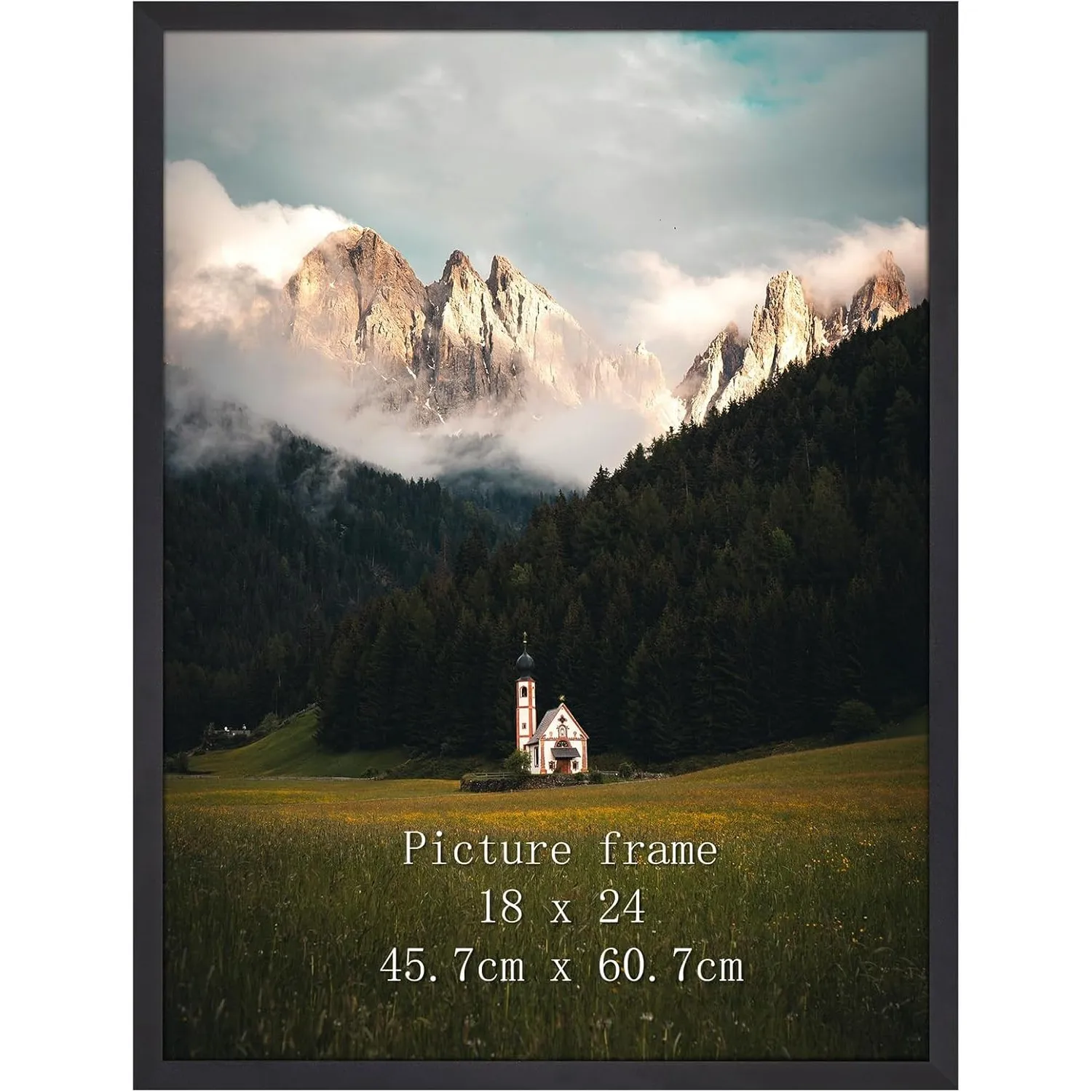 Giftgarden Schwarz Bilderrahmen 45x60 cm - Aluminium Rahmen