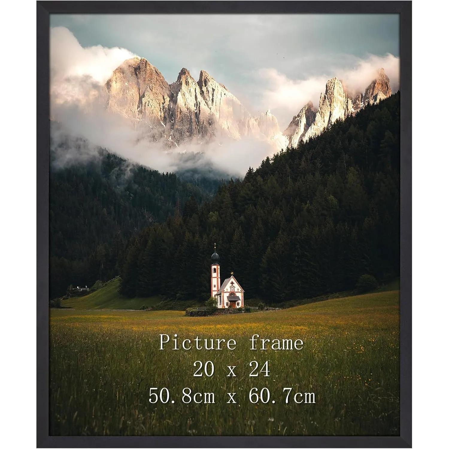 Giftgarden Schwarz Bilderrahmen 50x60 cm - Aluminium Rahmen