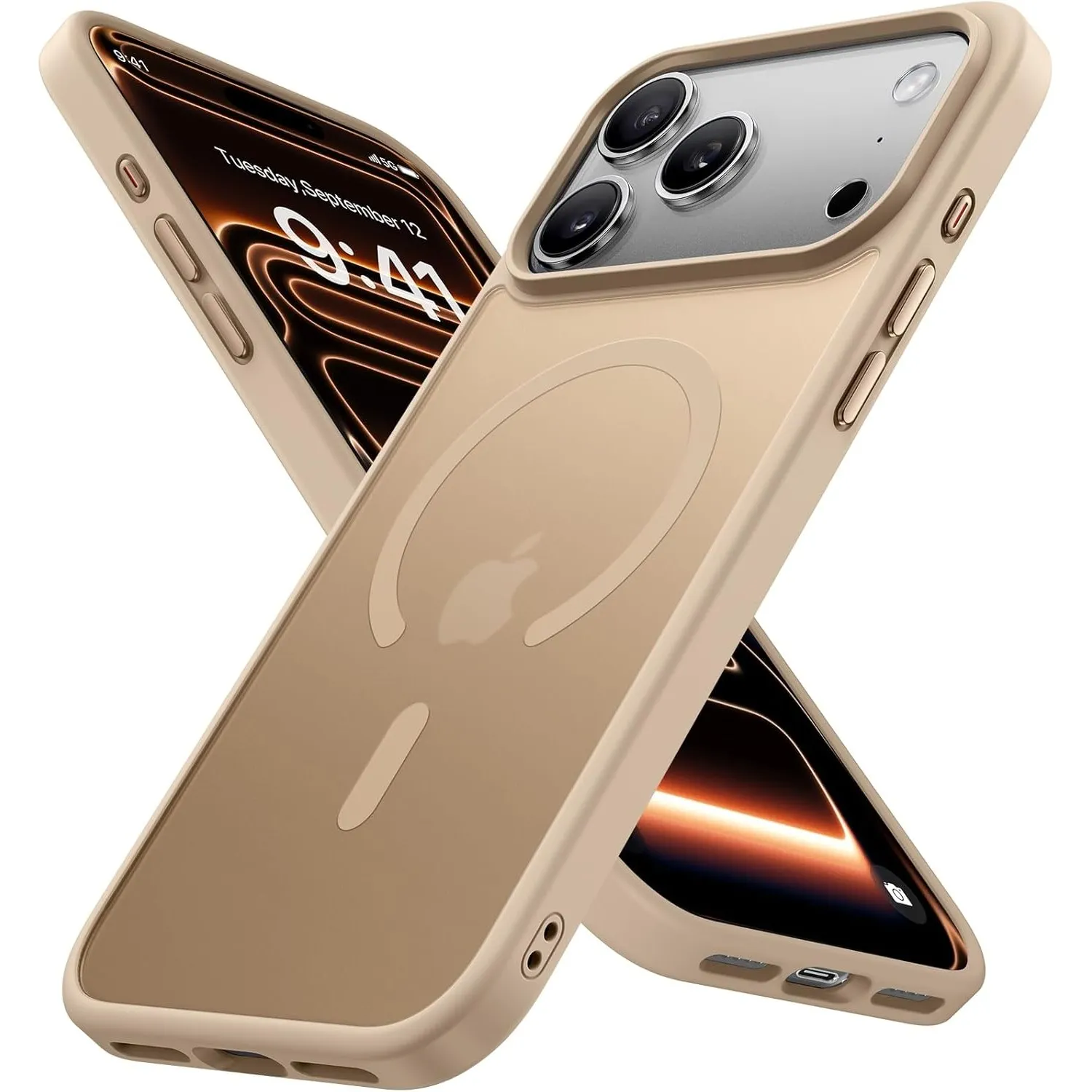 Miracase für iPhone 17 Pro Hülle mit Magsafe TOP MIL, Wüstensand | [TOP Militärschutz & Magnetkraft] Stoßfest Kratzfest…