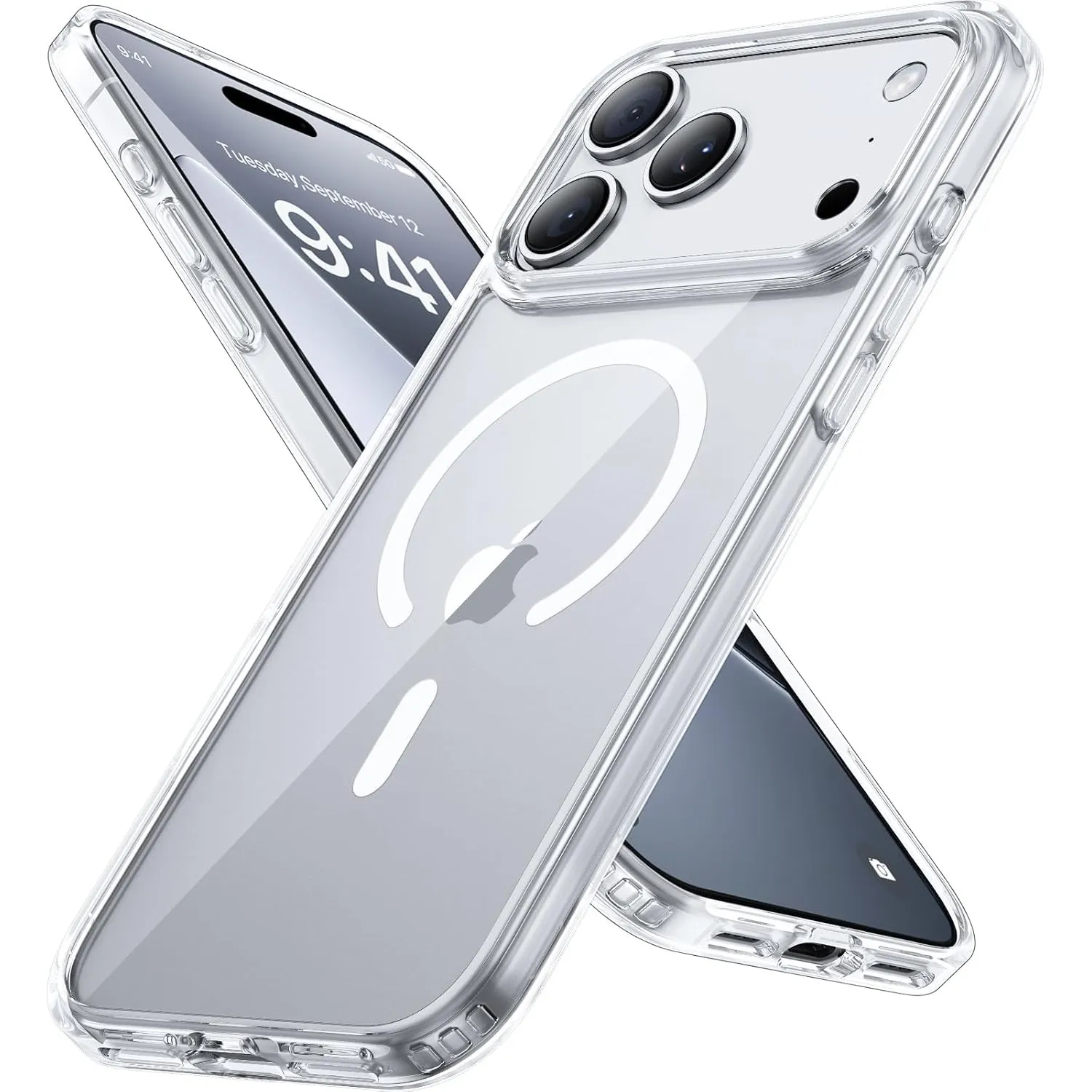 Miracase für iPhone 17 Pro Max Hülle mit Magsafe TOP MIL, Kristal