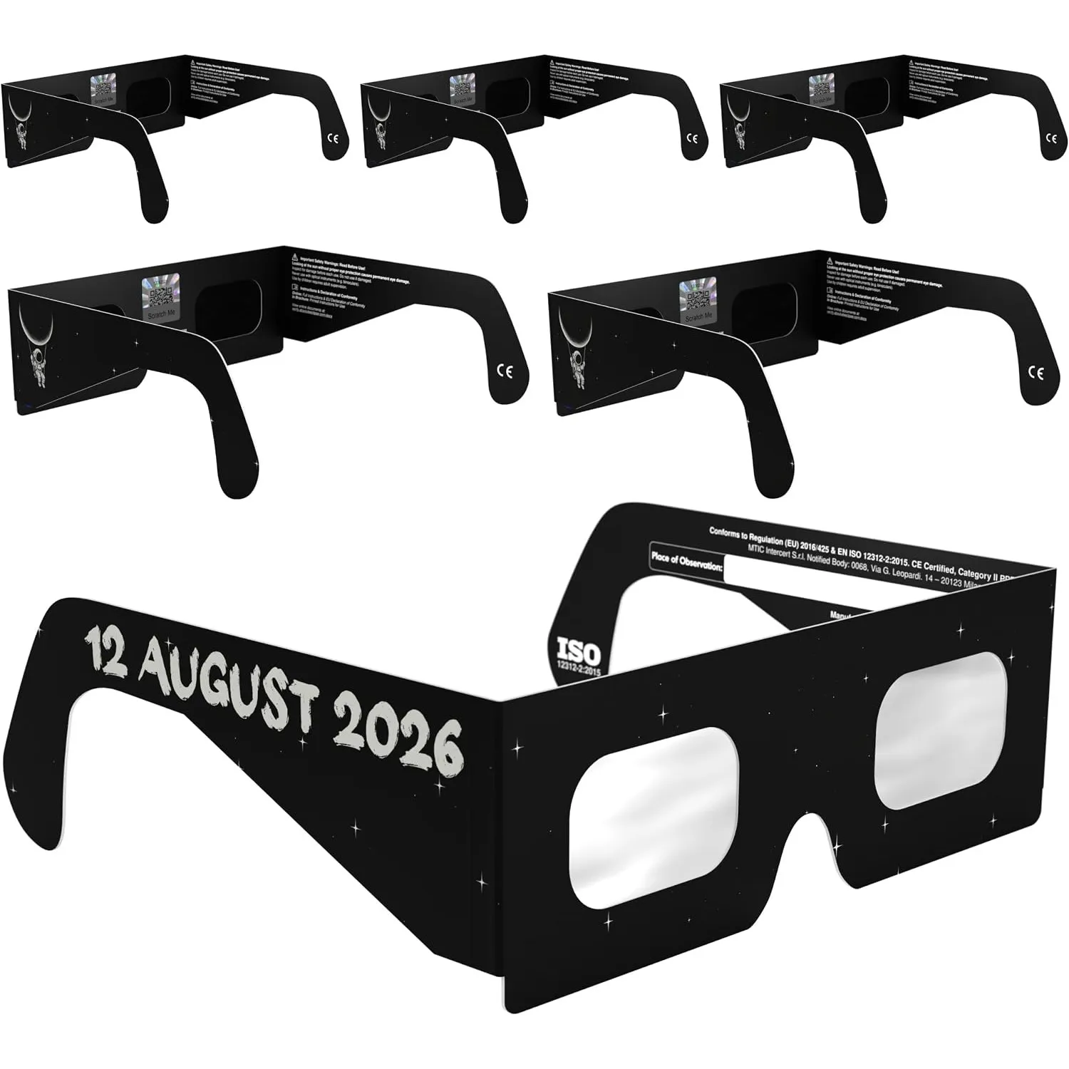 Absolute Eclipse Sonnenfinsternis Brille 2026 zum Sehen der Sonnenfinsternis - ISO 12312-2 CE Zertifiziert - 12. August…