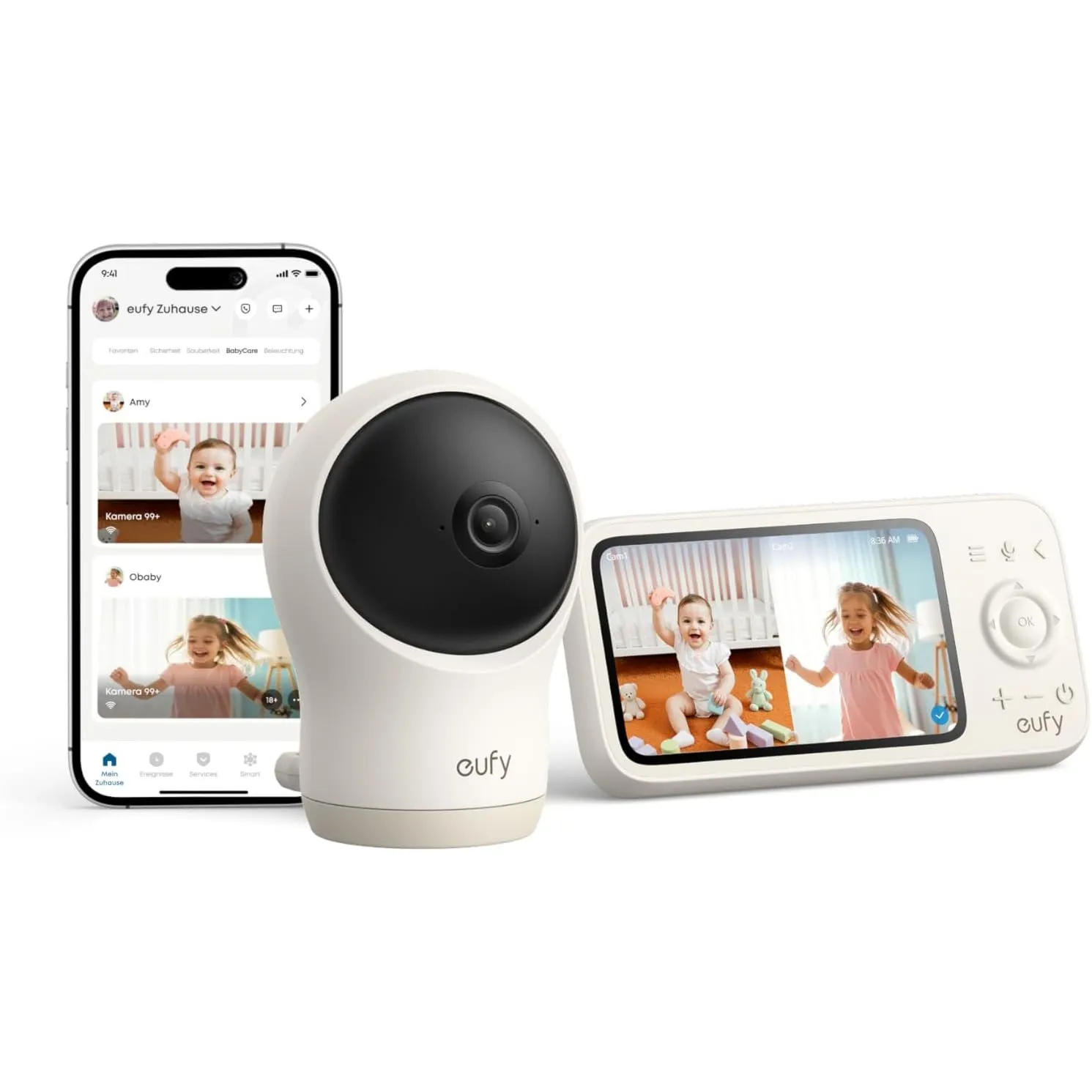 Anker eufy Babyphone C10,2K HD Kamera, Überwachungskamera Außen, Nachtsicht