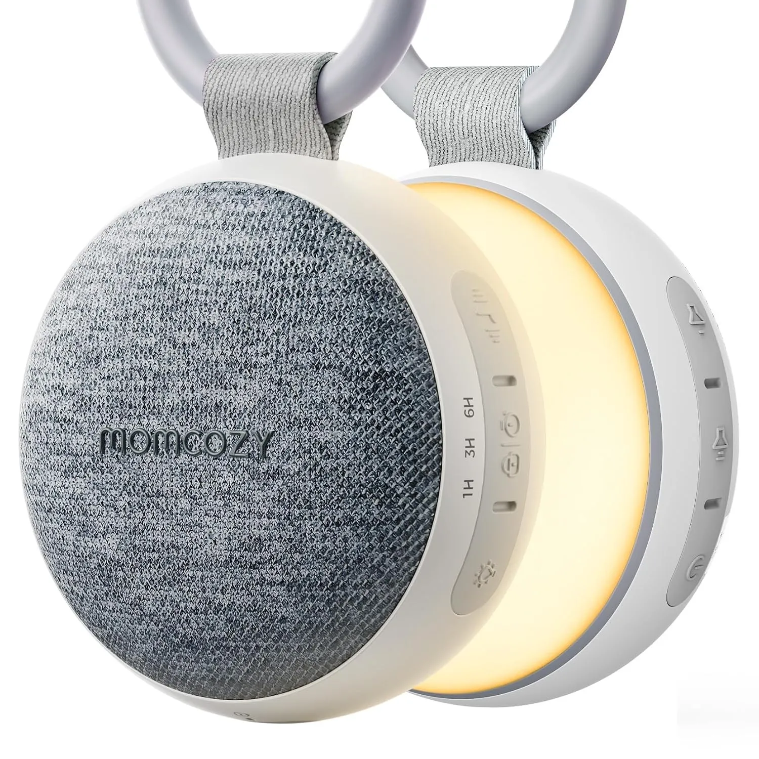 Momcozy WN06 White Noise Machine Baby mit Nachtlicht, Grau