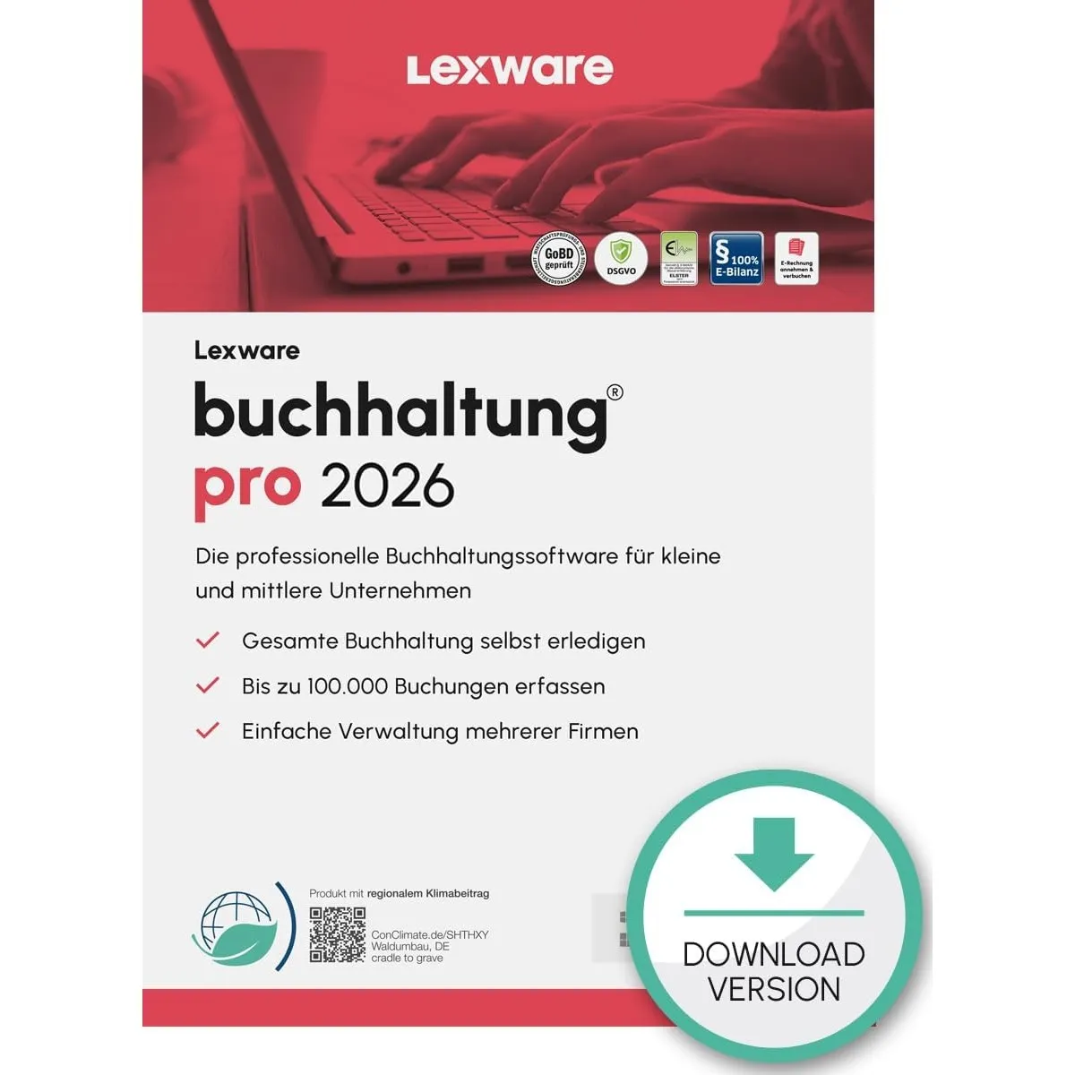 Lexware buchhaltung Pro 2026 (365 Tage)l Buchhaltungs-Software vom Marktführer | PC Aktivierungscode per Email