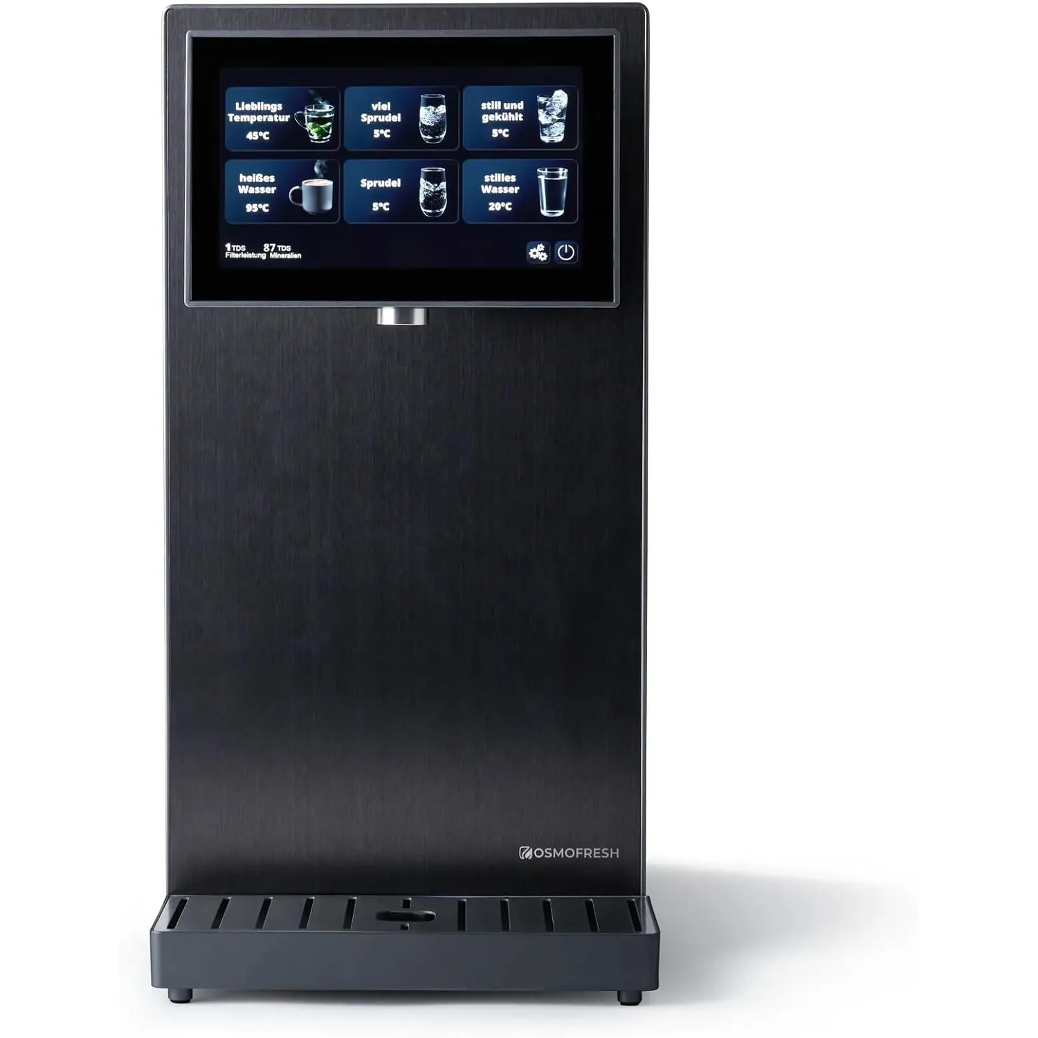 OsmoFresh Fusion Pro Auftisch Osmoseanlage | Wassersprudler|Kühlung| Keine Installation | Heißwasserspender | 7x Filter…