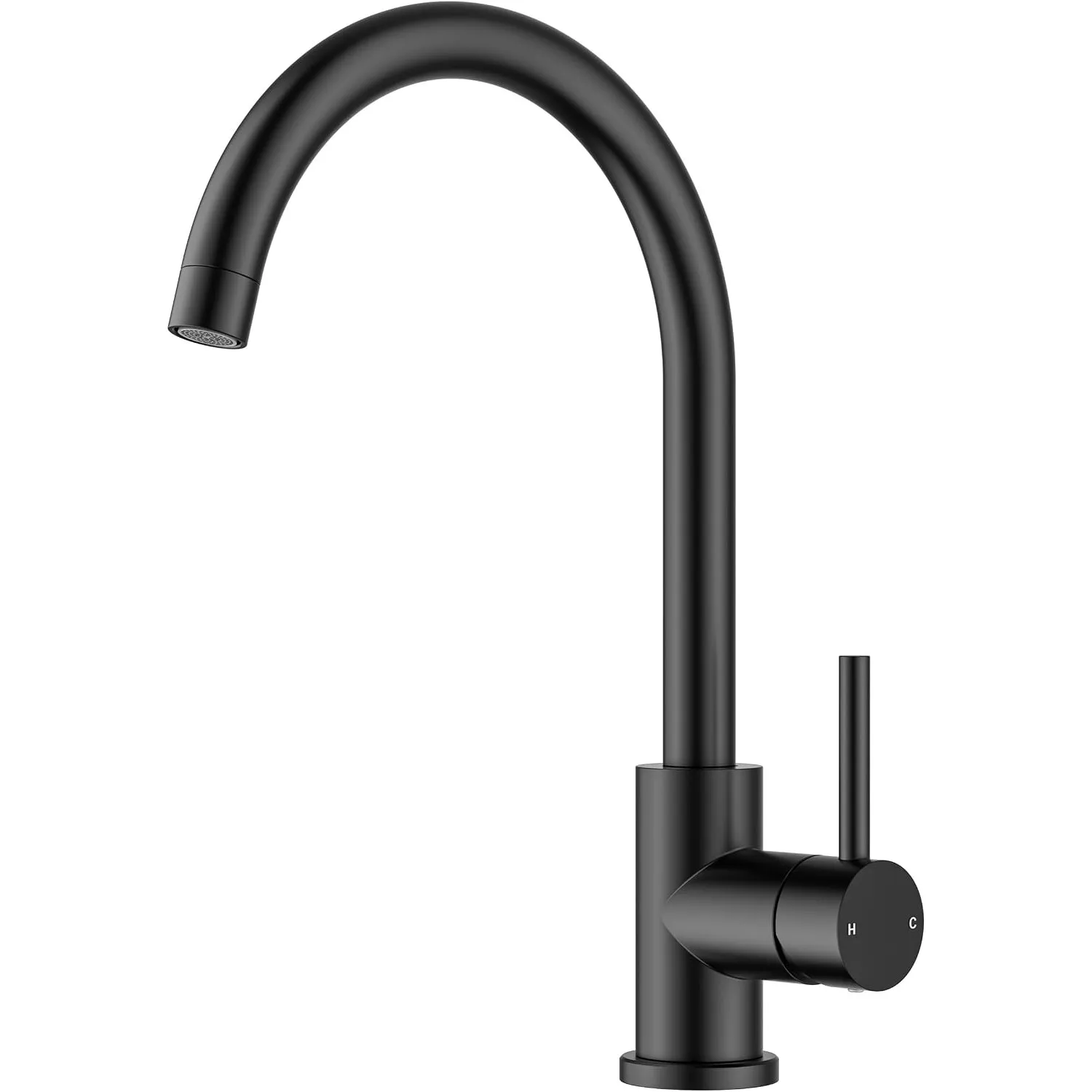 FORIOUS Wasserhahn Küche, Mischbatterie Armatur, Edelstahl, 360° Schwenkbar, Einhebel-Warm- und Küchenarmatur, Edelstah…