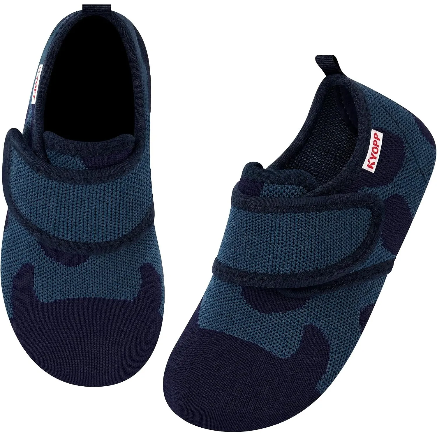Kyopp Hausschuhe Kinder Barfussschuhe Klettverschluss für Jungen Mädchen