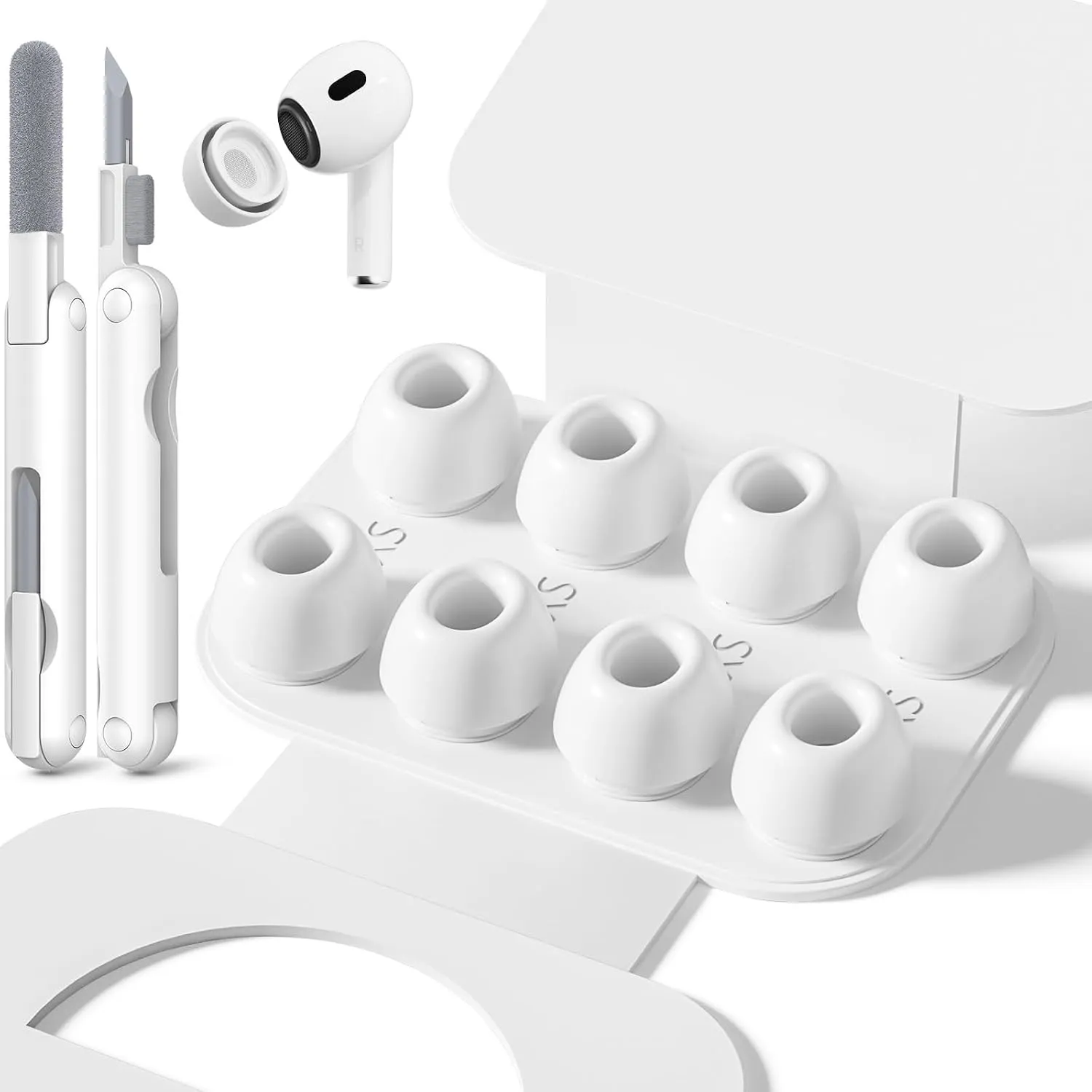 Inesore Replacement Ear Tips for AirPods Pro 1/2, XSmall-White