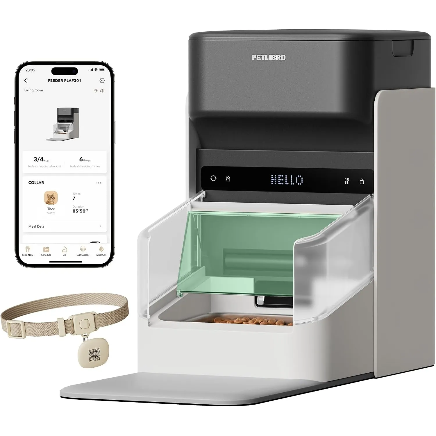 PETLIBRO selektiv Futterautomat Katze RFID,Wi-Fi Katzenfutter Automat