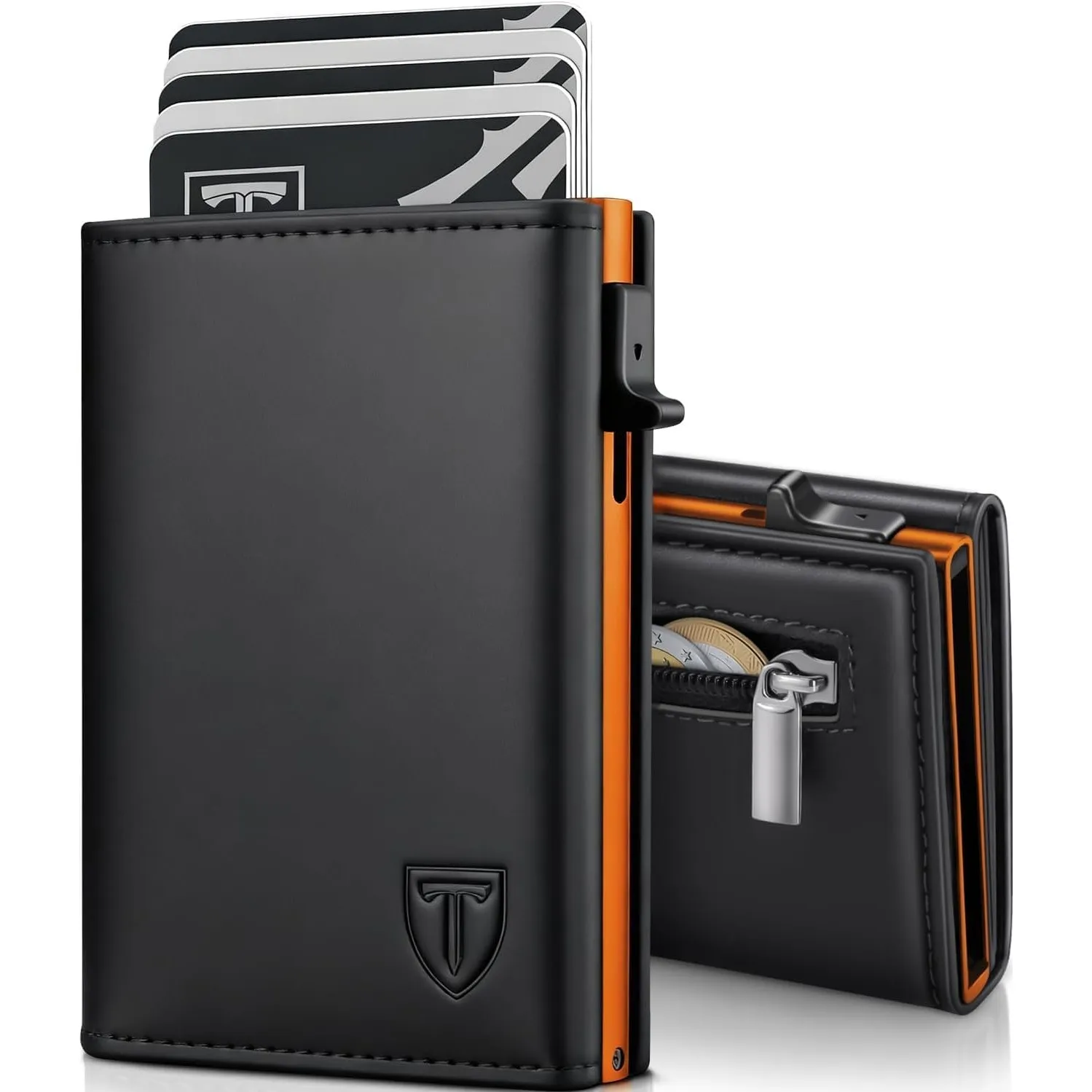 TENBST Portmonee Herren - Ultradünne Geldbörse Herren aus Echtleder, Smart Wallet 3.0 mit Magnetverschluss, RFID-Schutz…