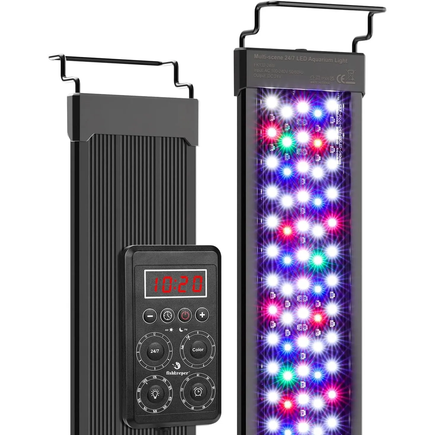 fishkeeper Intelligente Aquarium Lampe, IP68 Aquarium Beleuchtung LED mit Ein-Knopf-Echtzeit-Sync & Speicherfunktion, 2…
